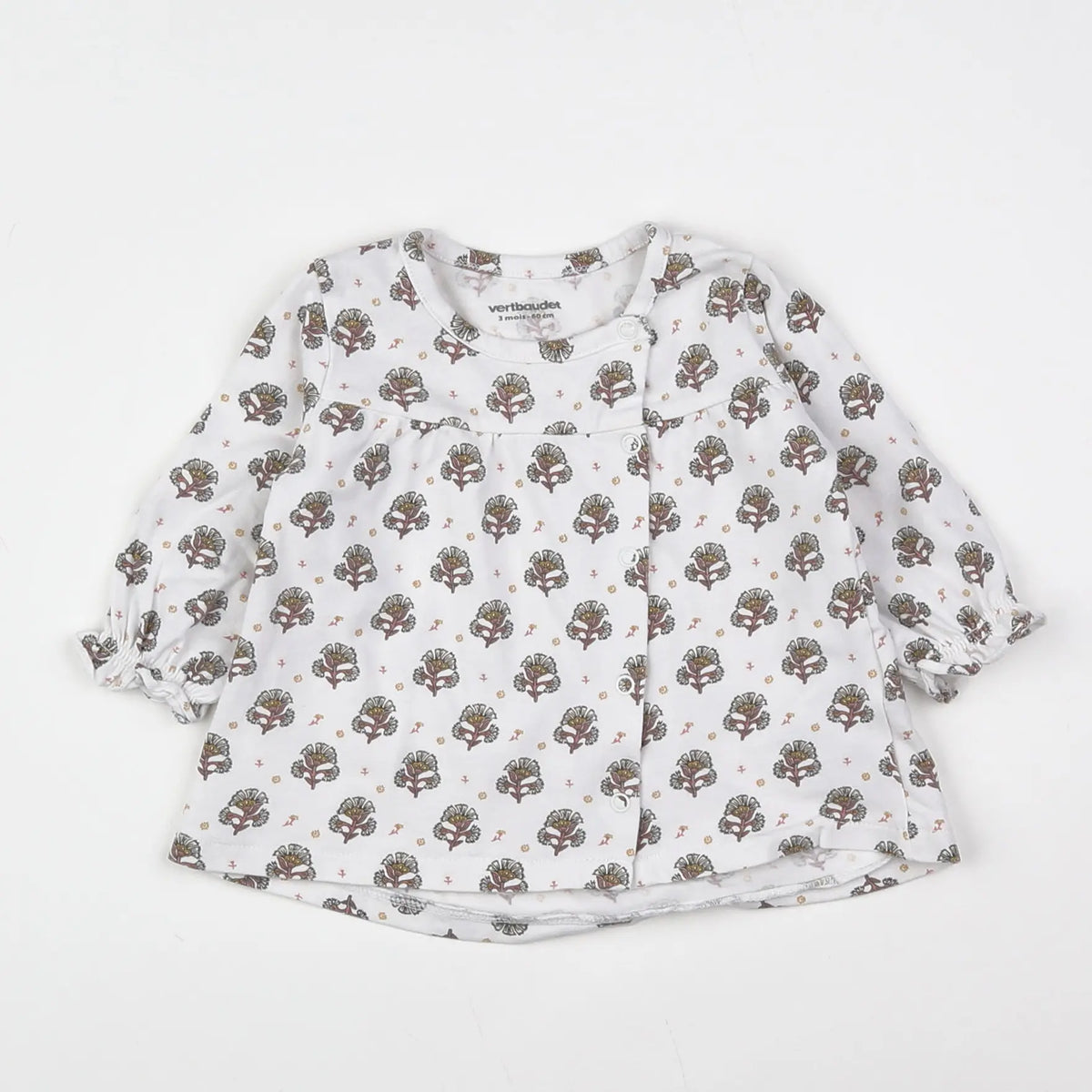 Vertbaudet - tee-shirt blanc - 3 mois