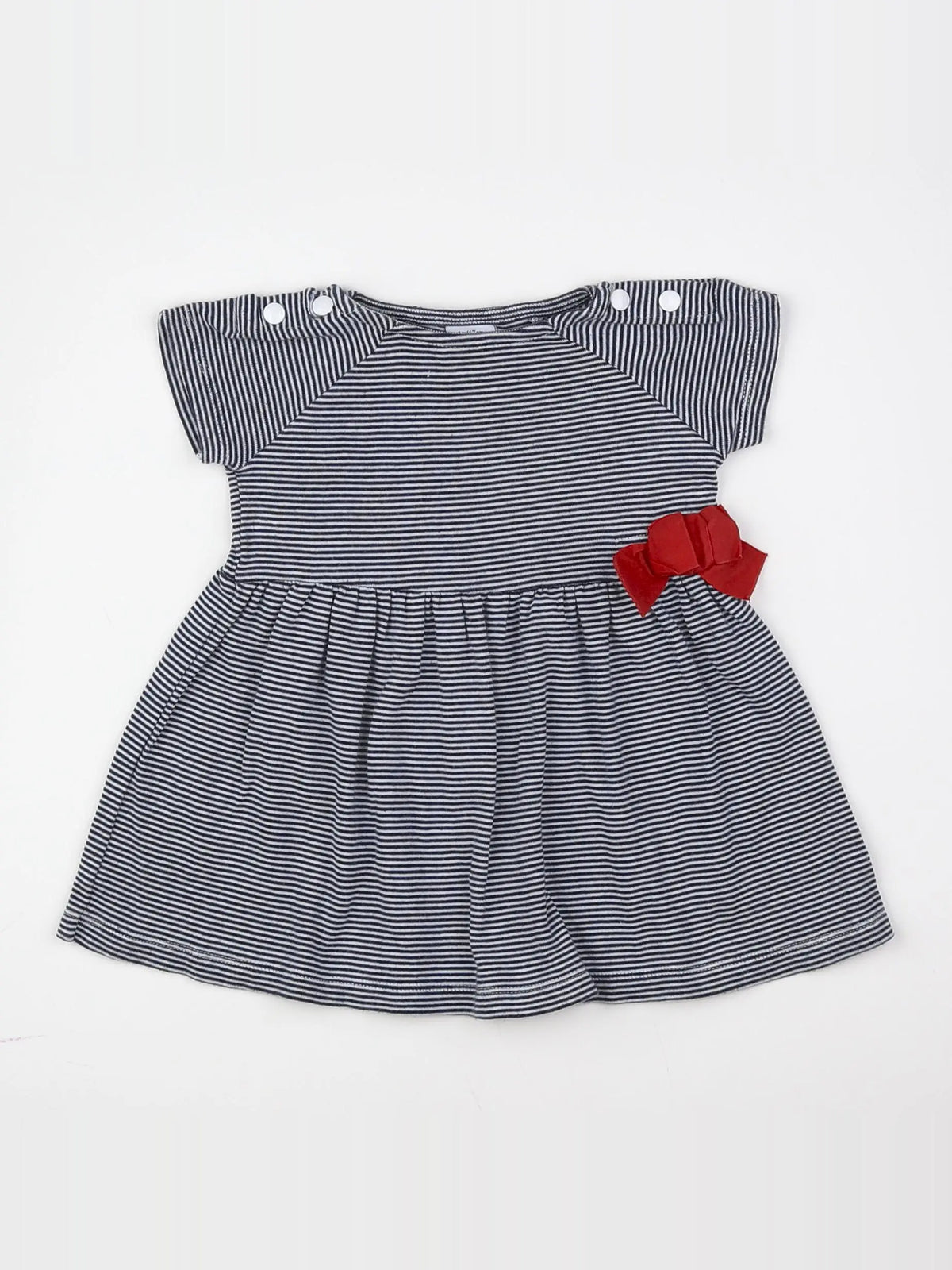 Petit Bateau - robe bleu - 6 mois