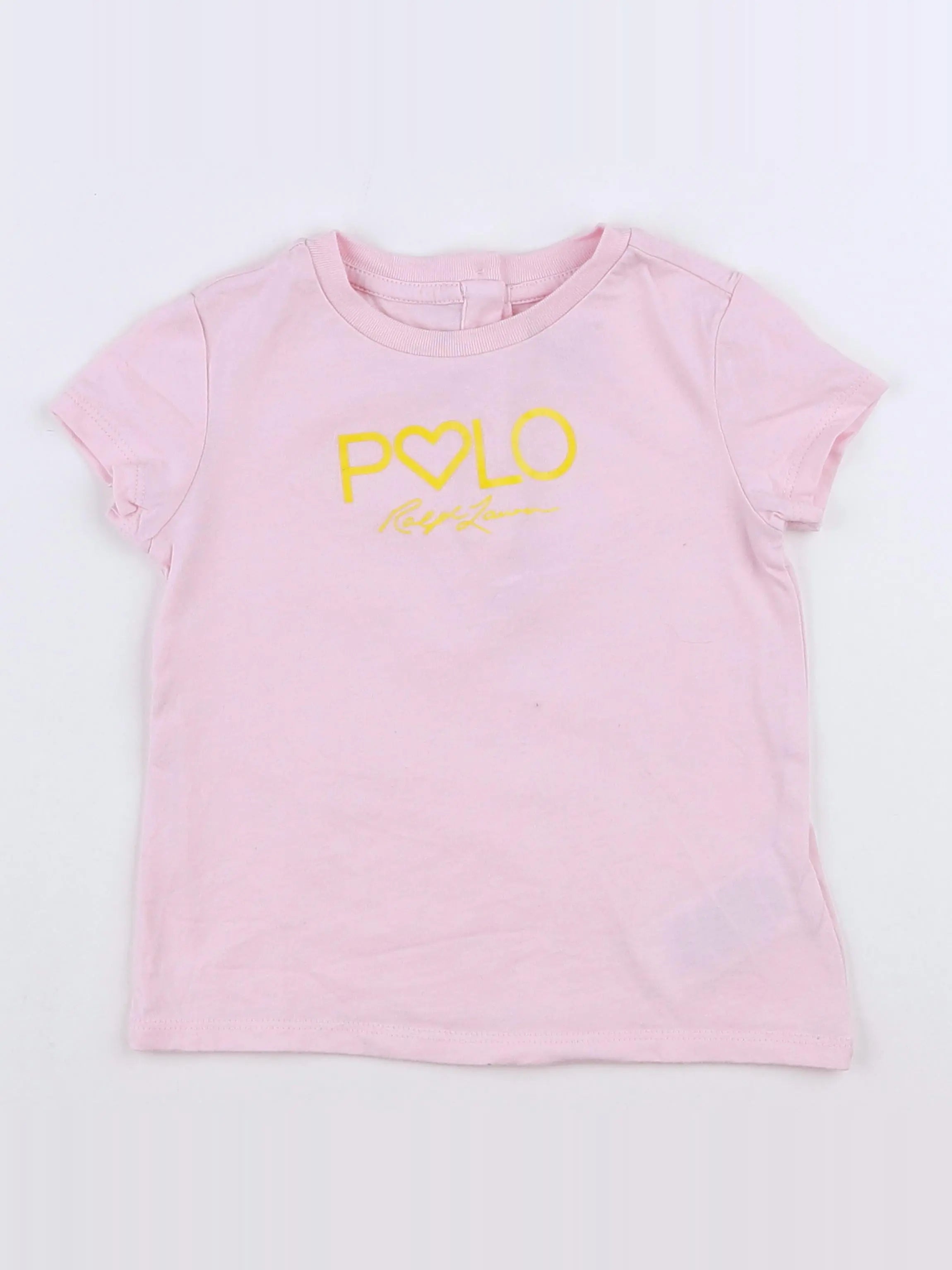 Ralph Lauren - tee-shirt rose - 12 mois