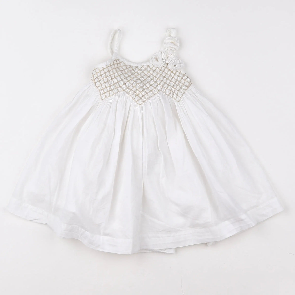 Vertbaudet - robe blanc - 12 mois