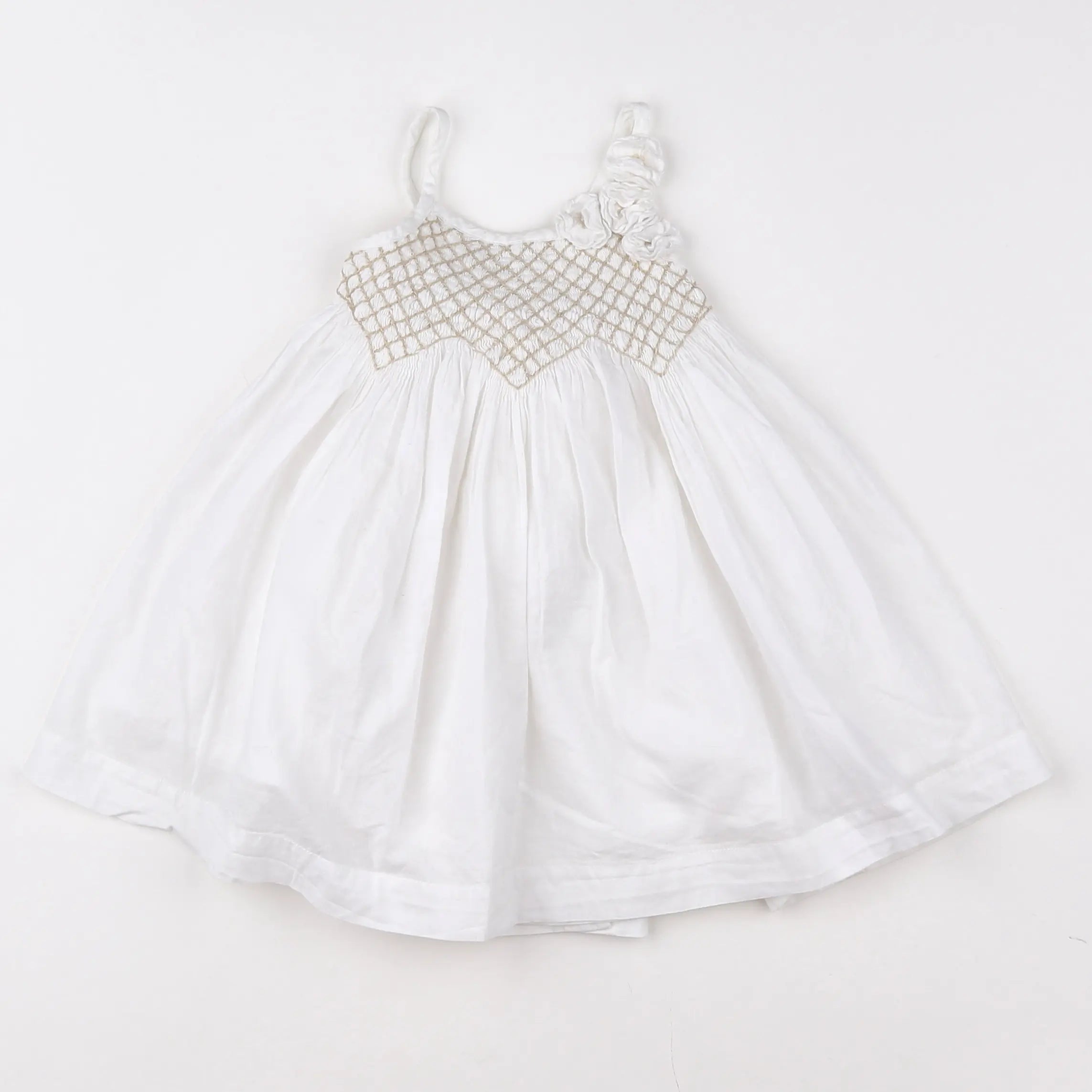 Vertbaudet - robe blanc - 12 mois