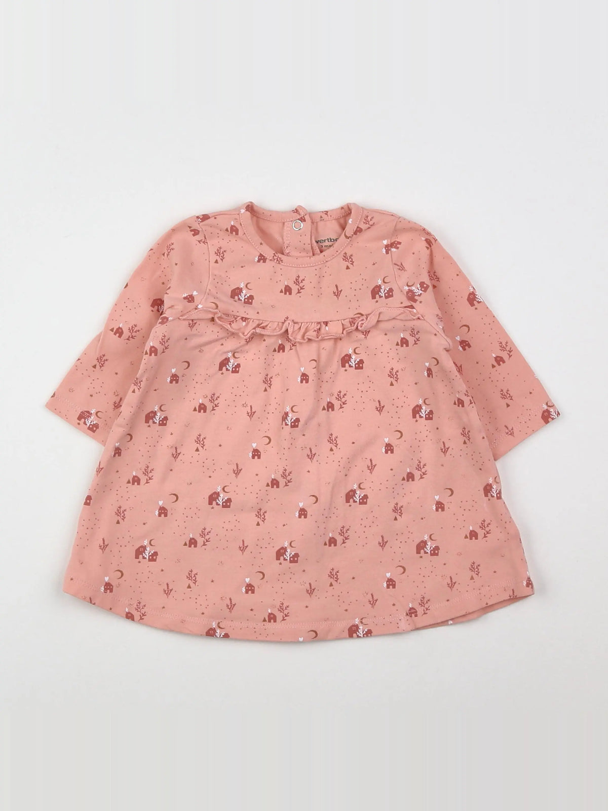 Vertbaudet - robe rose - 3 mois
