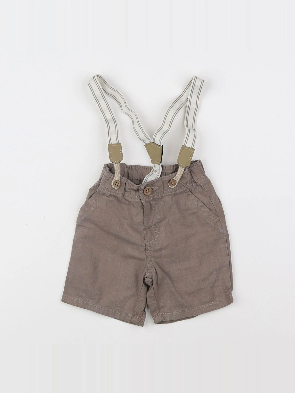 H&M - short marron - 3/6 mois
