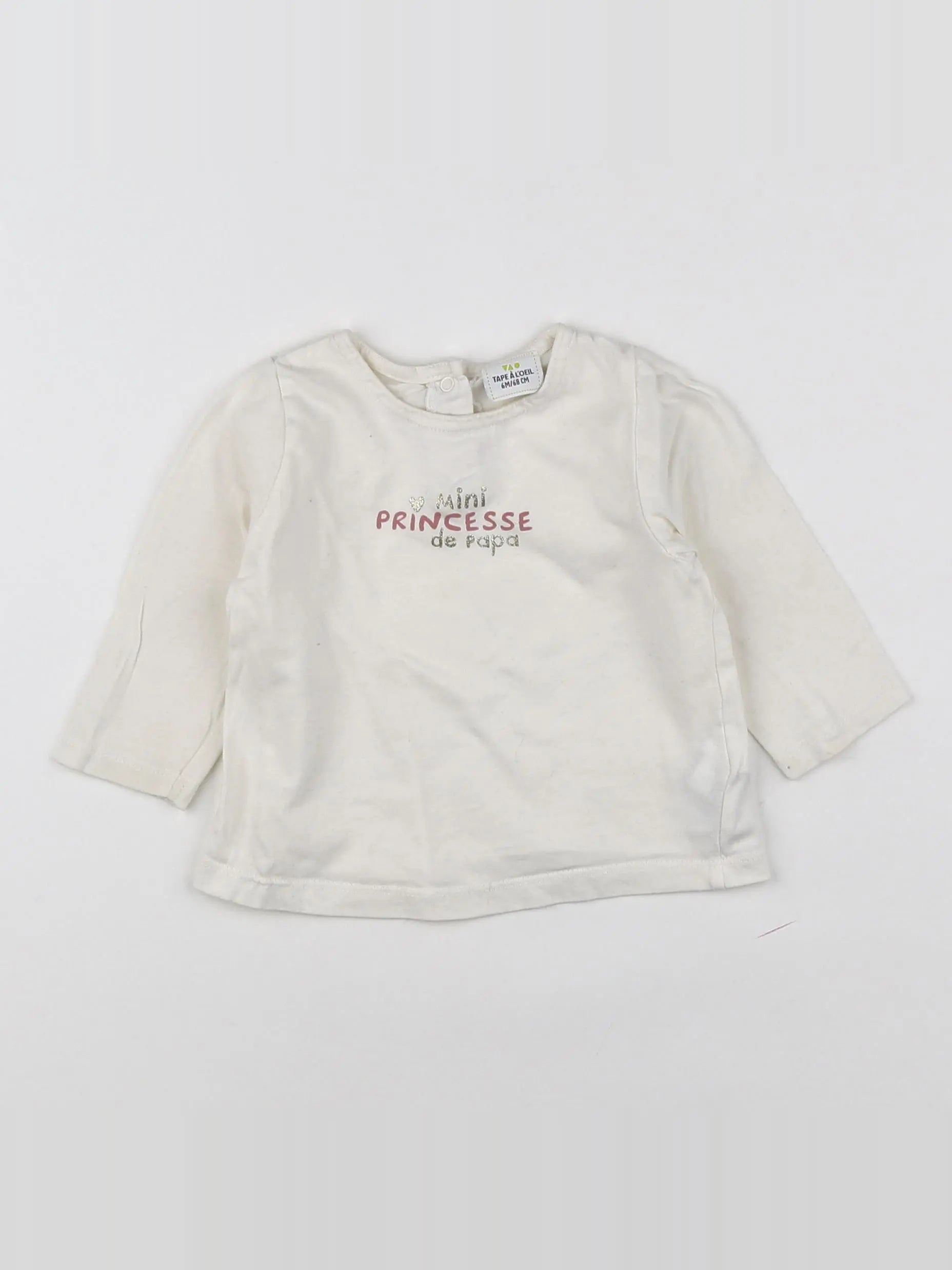 Tape à l'oeil - tee-shirt blanc - 6 mois