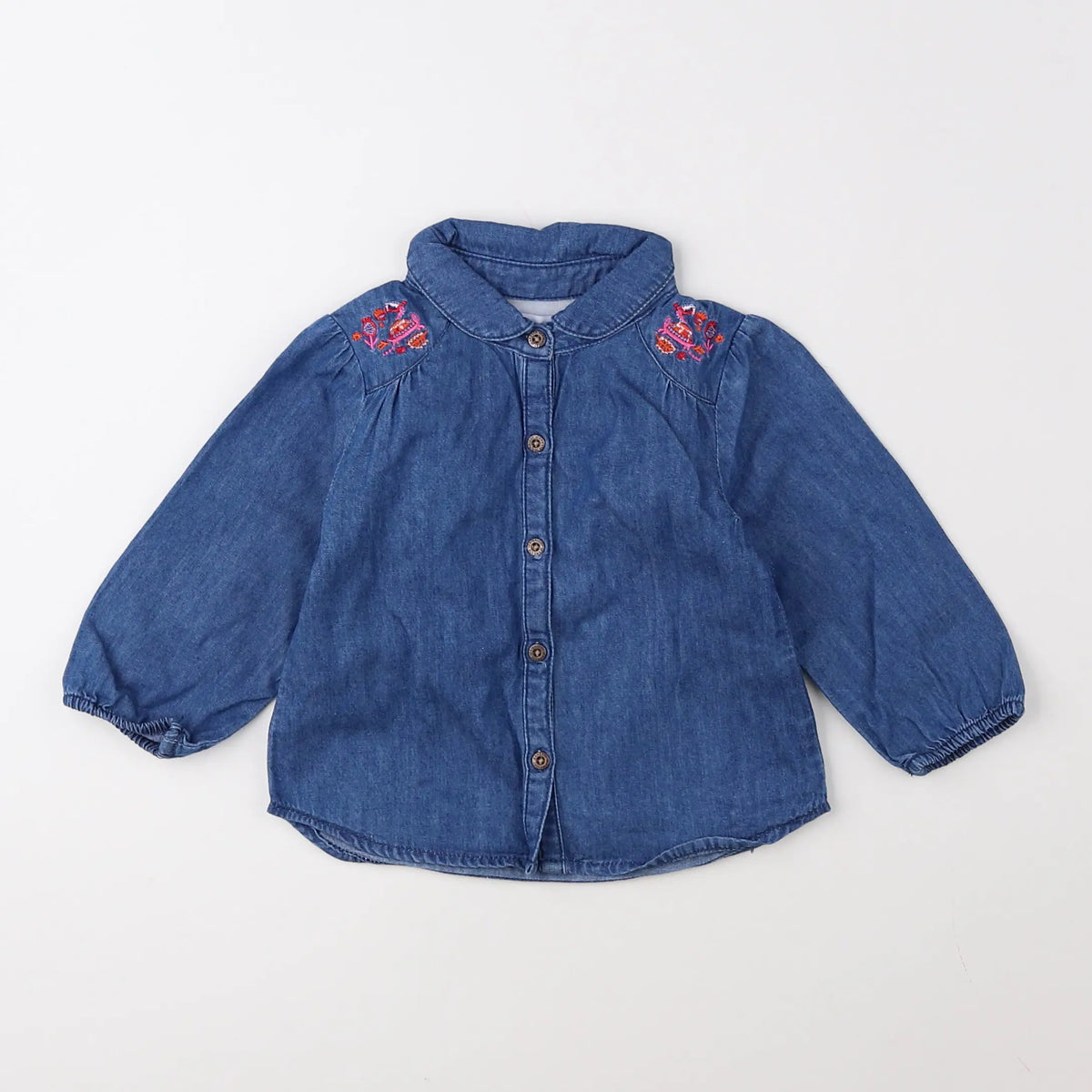 Vertbaudet - blouse bleu - 9 mois
