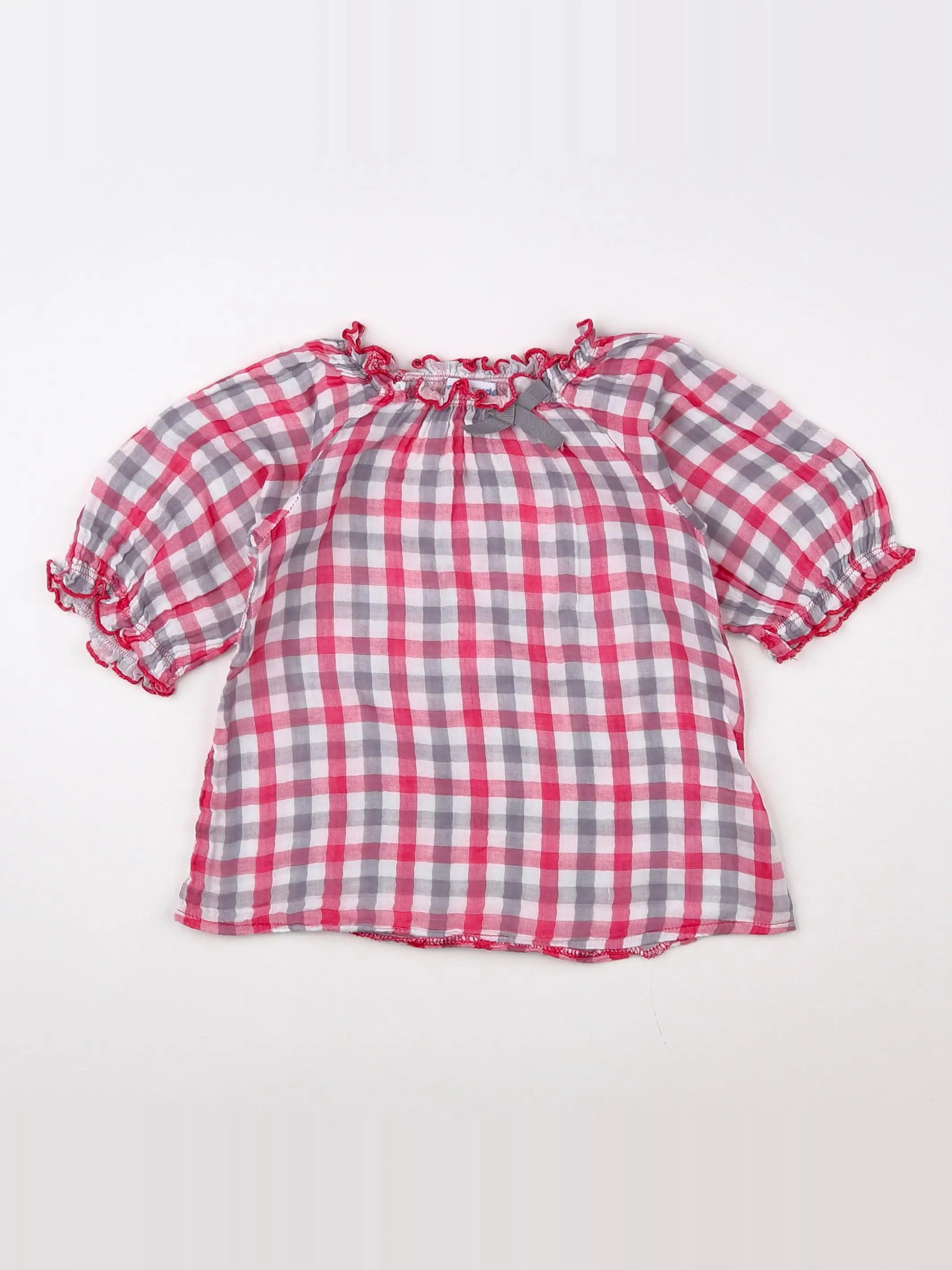 Vertbaudet - blouse blanc, rose - 18 mois