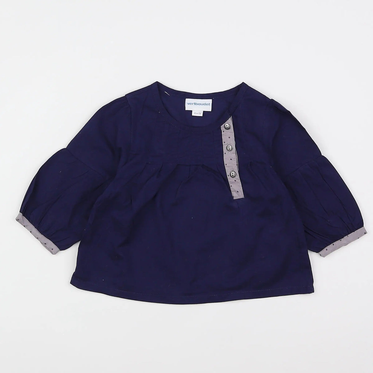 Vertbaudet - blouse bleu - 3 mois