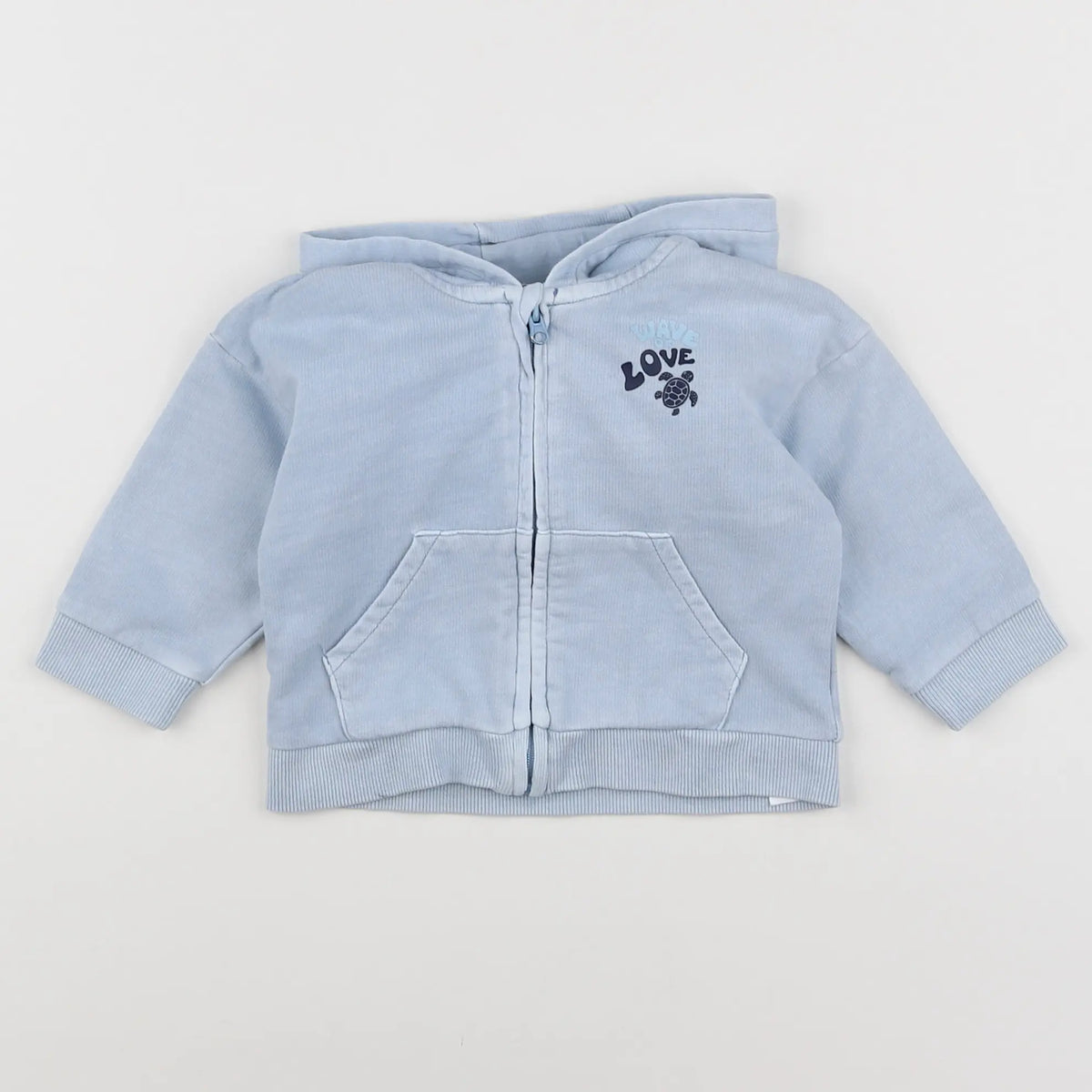 Vertbaudet - sweat bleu - 6 mois