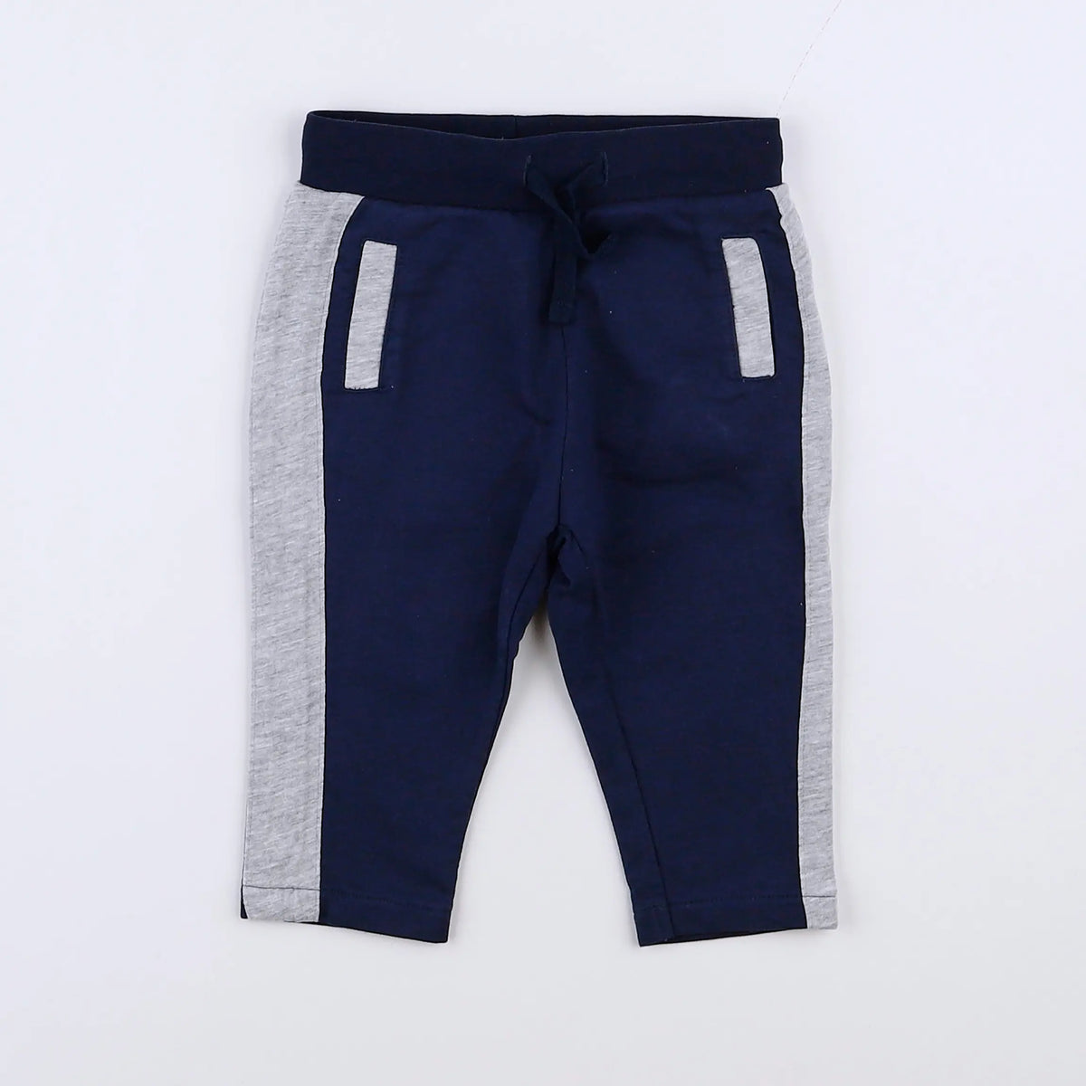 Vertbaudet - jogging bleu, gris - 9 mois