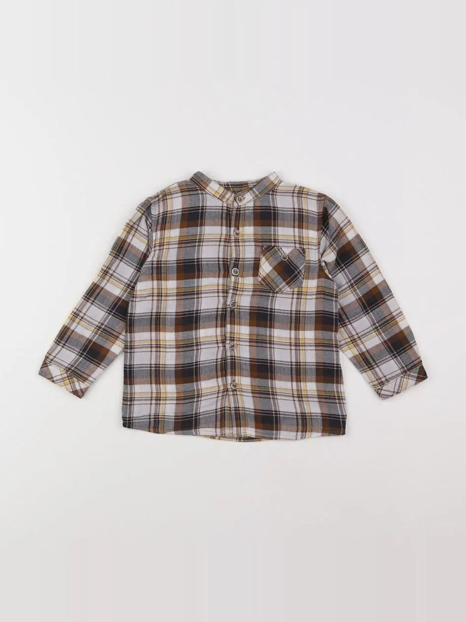 Zara - chemise marron, jaune - 12/18 mois