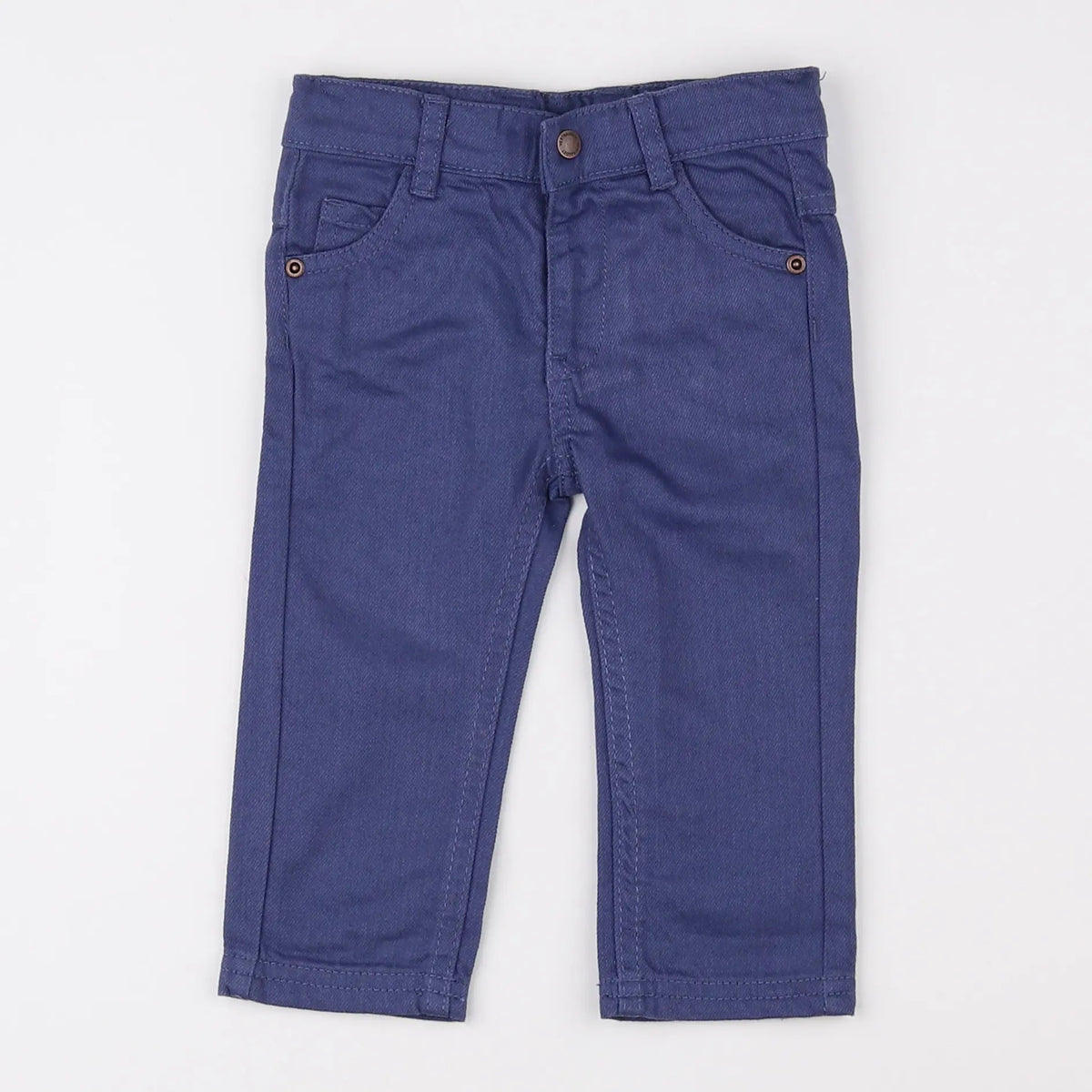 Vertbaudet - pantalon bleu - 12 mois