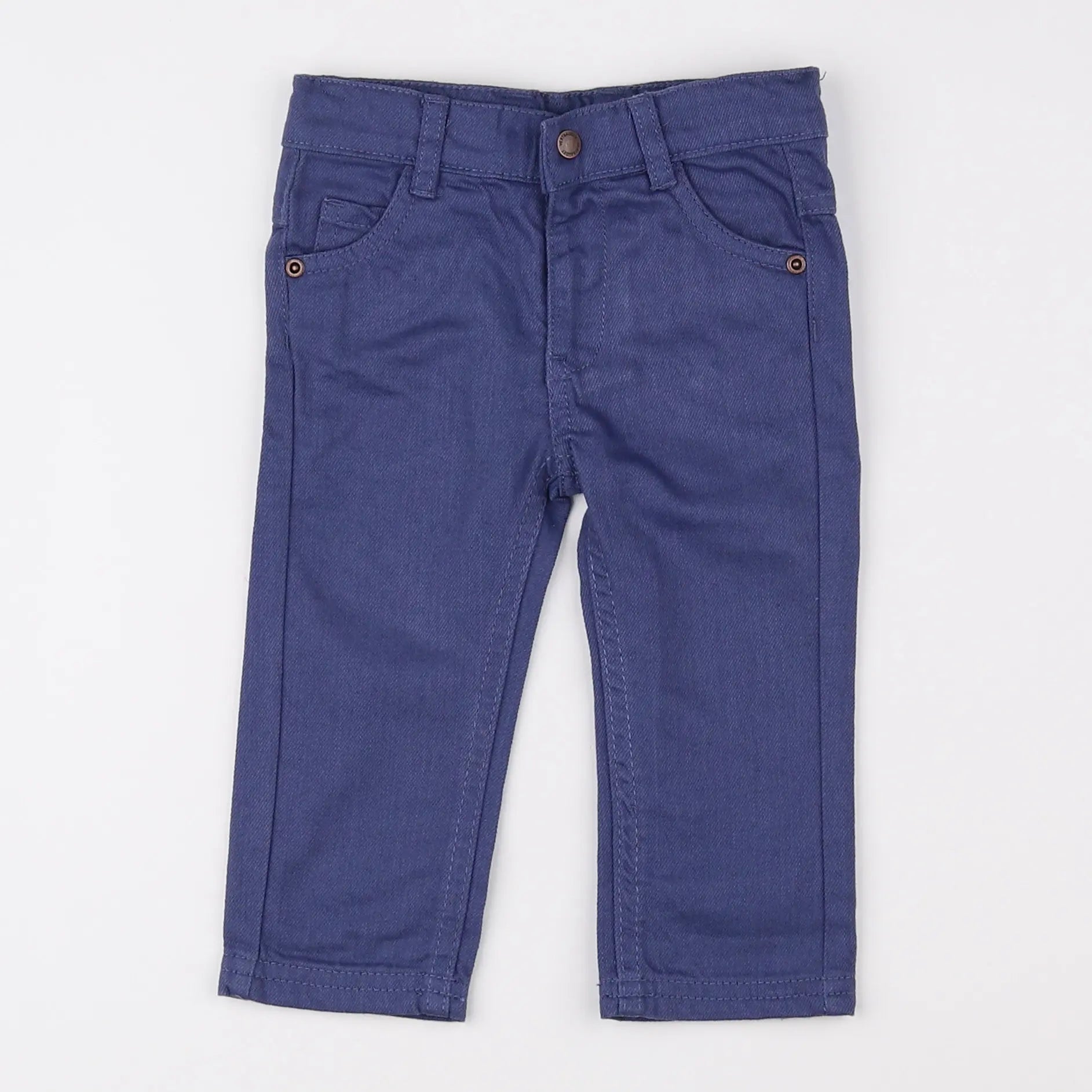 Vertbaudet - pantalon bleu - 12 mois