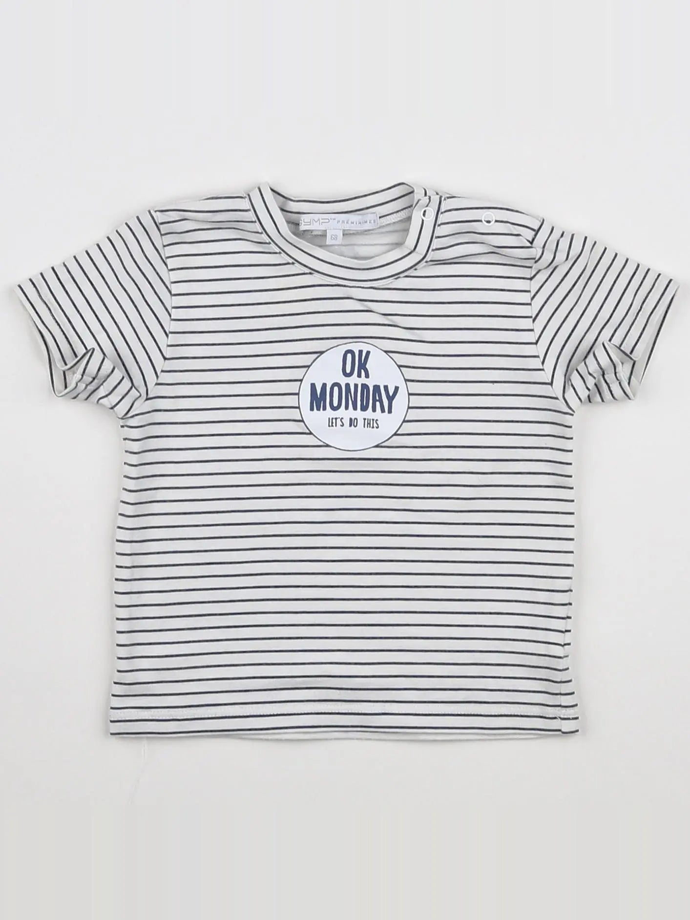 Gymp - tee-shirt blanc, bleu - 6 mois