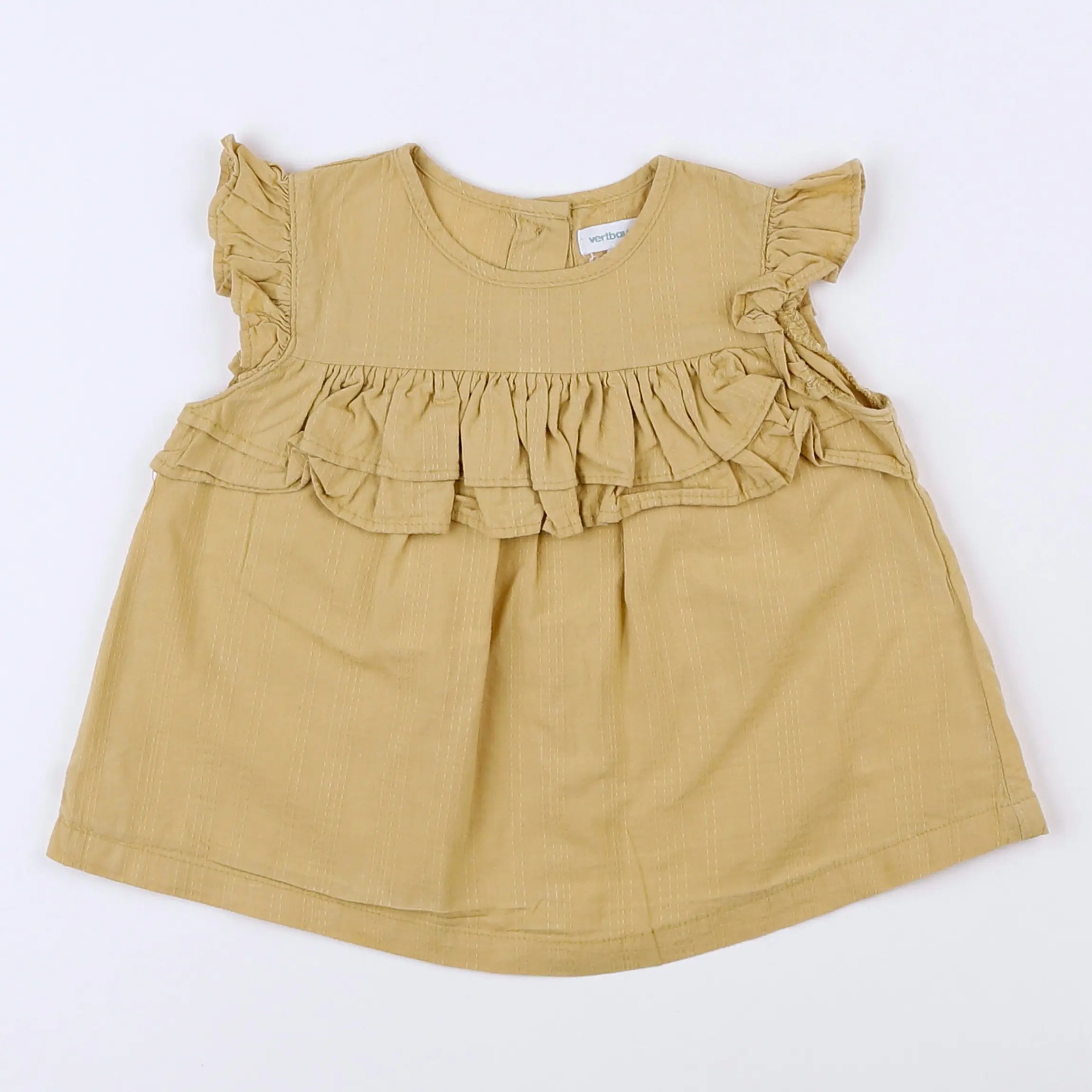 Vertbaudet - blouse jaune - 9 mois