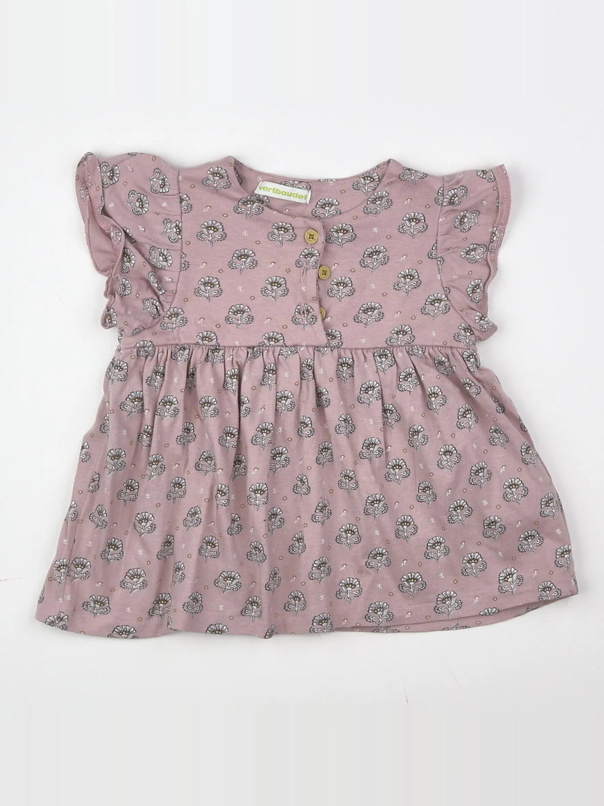 Vertbaudet - robe rose - 3/6 mois