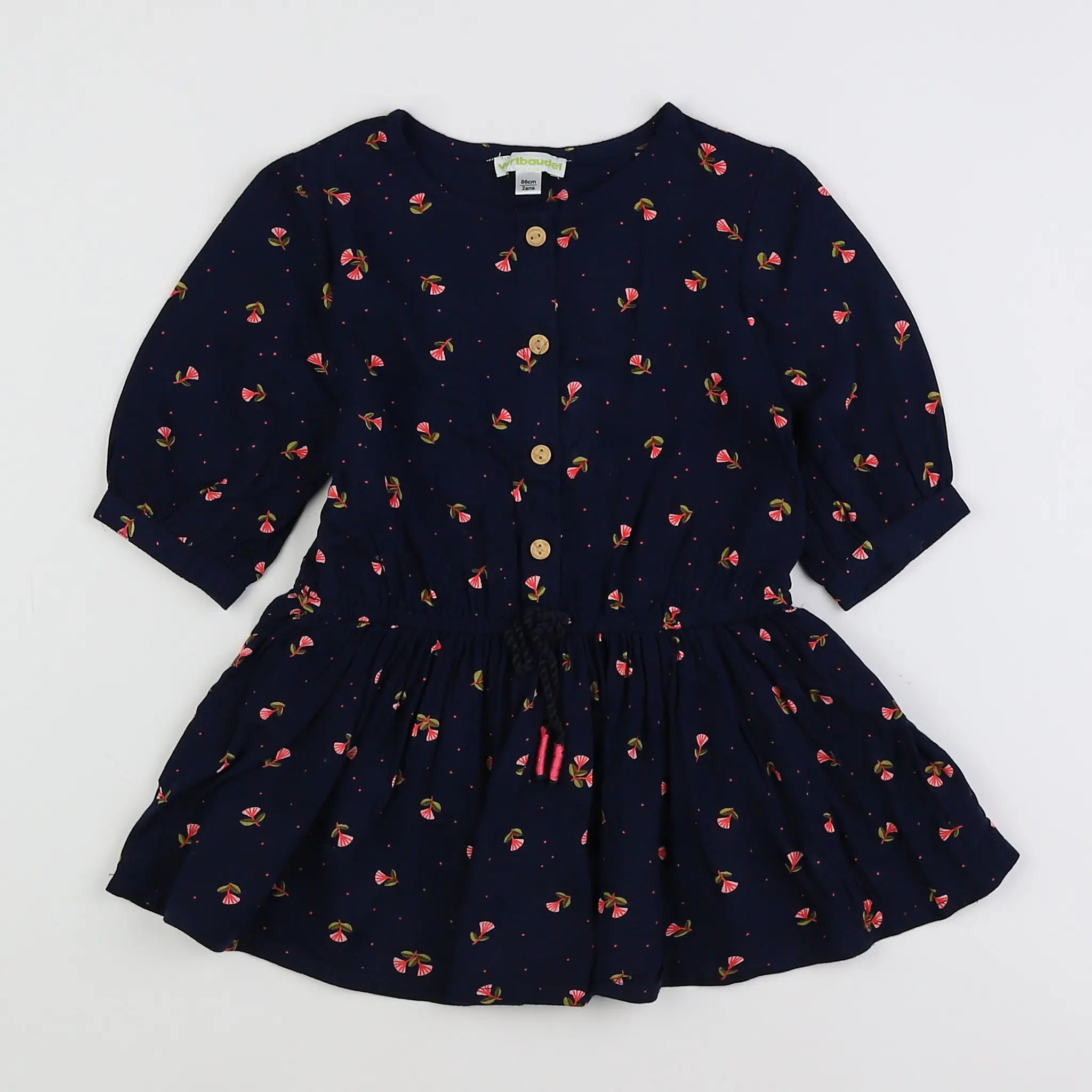 Vertbaudet - robe bleu - 2 ans