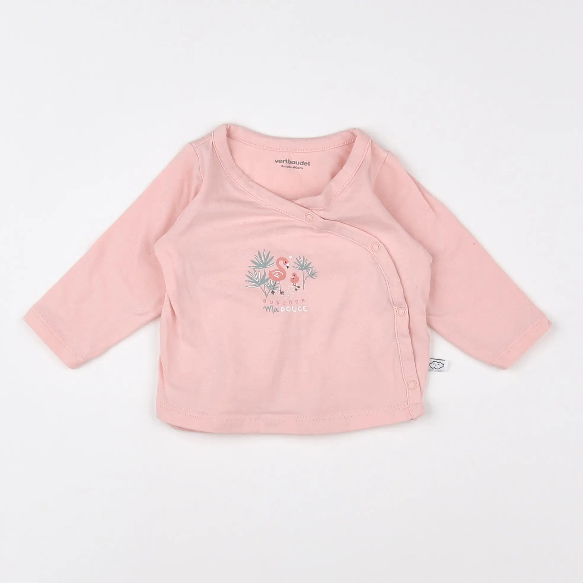 Vertbaudet - tee-shirt rose - 3 mois