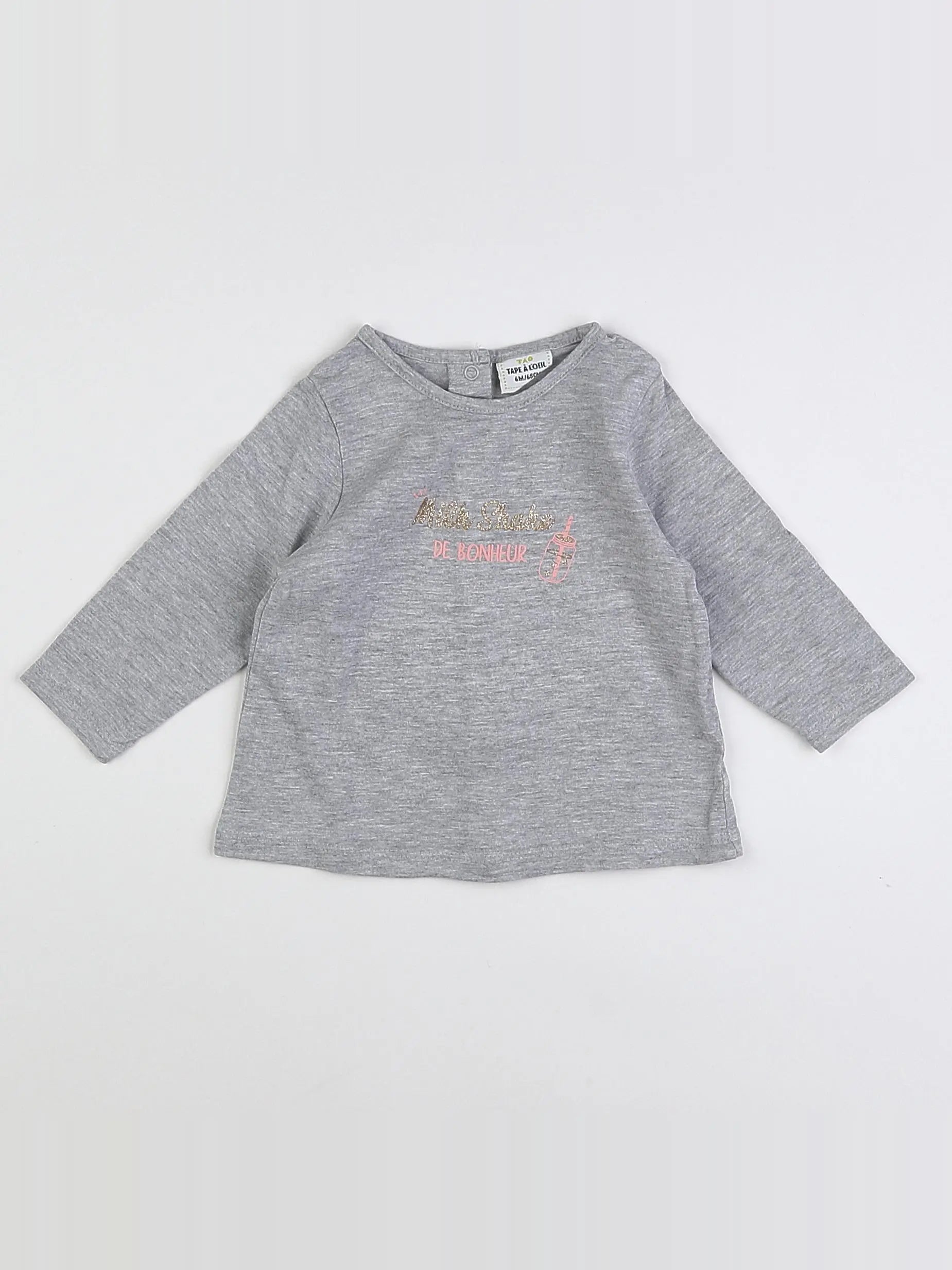 Tape à l'oeil - tee-shirt gris - 6 mois