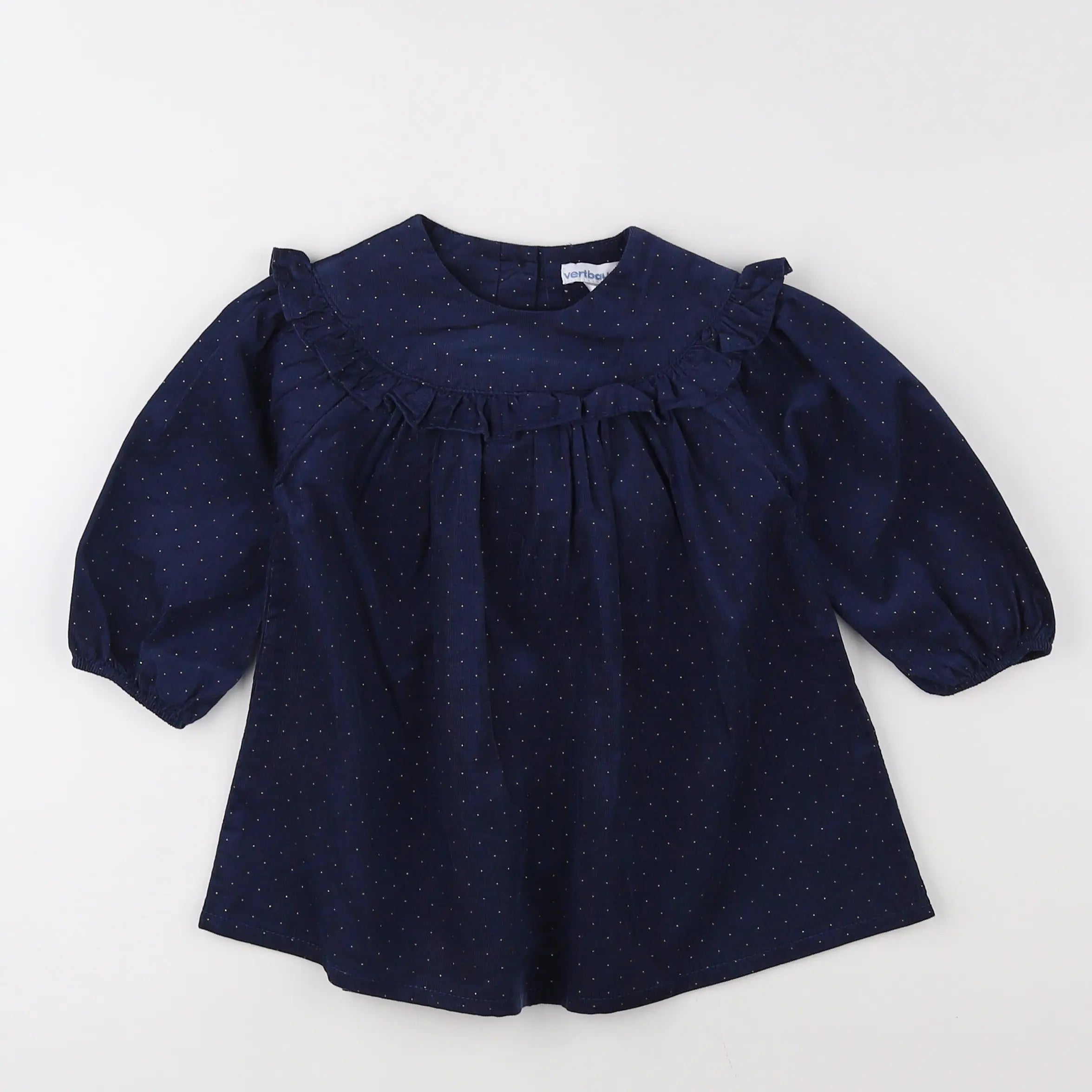 Vertbaudet - robe bleu (état neuf) - 12 mois