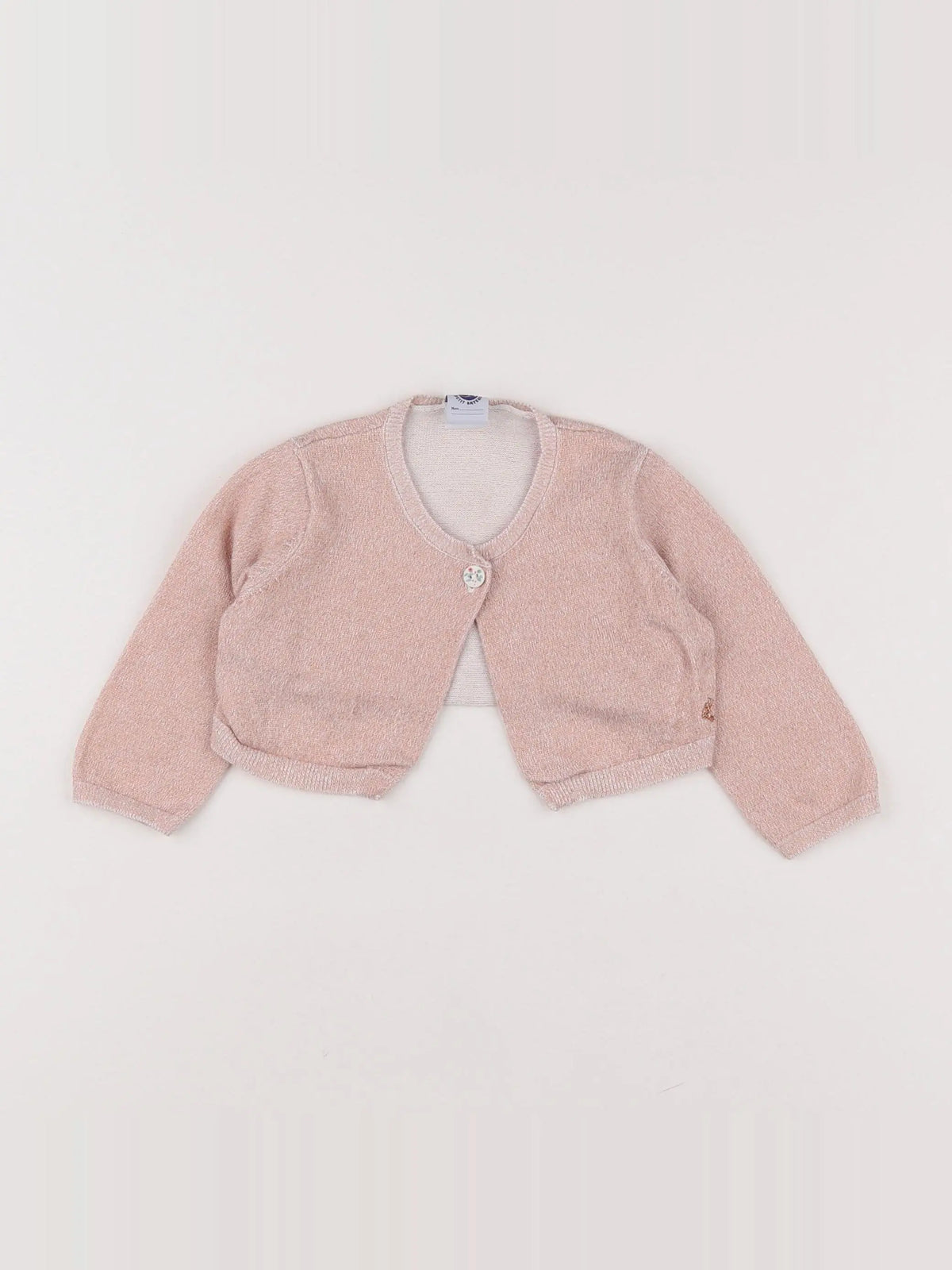 Petit Bateau - gilet rose - 12 mois