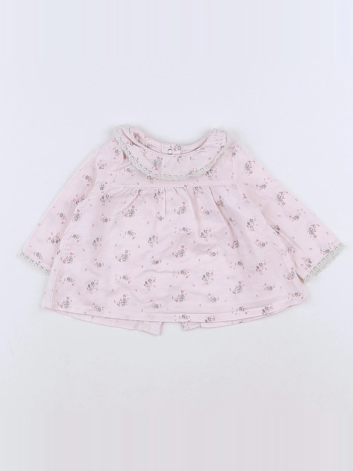 Petit Bateau - blouse rose - 3 mois