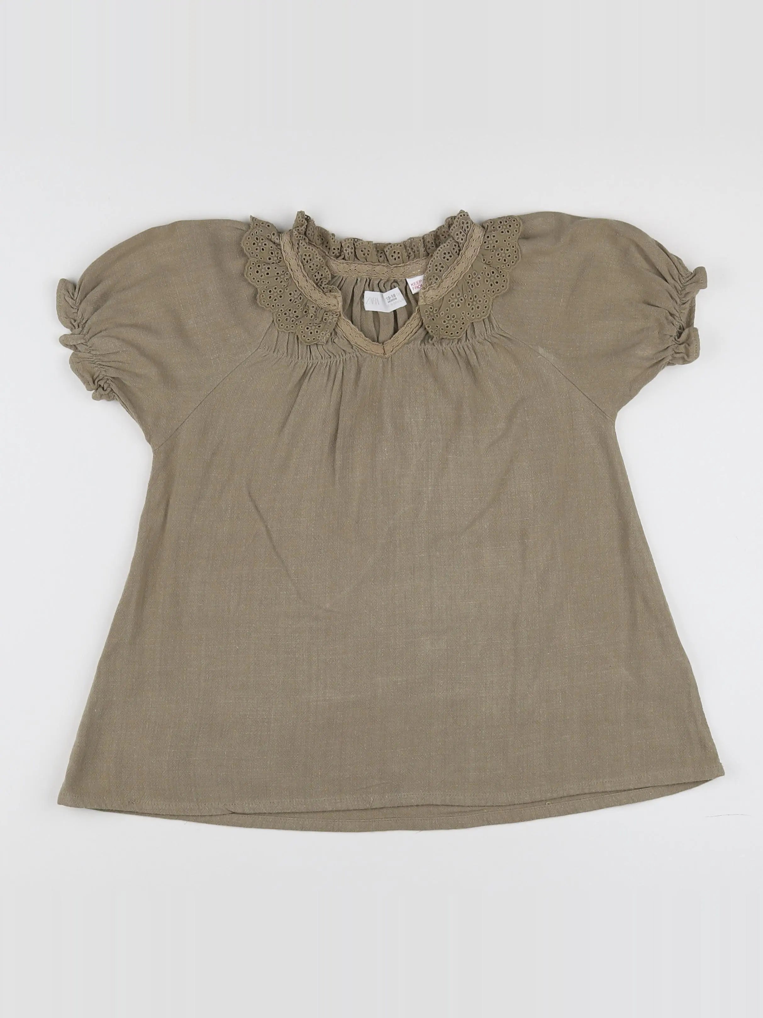 Zara - robe vert - 12/18 mois