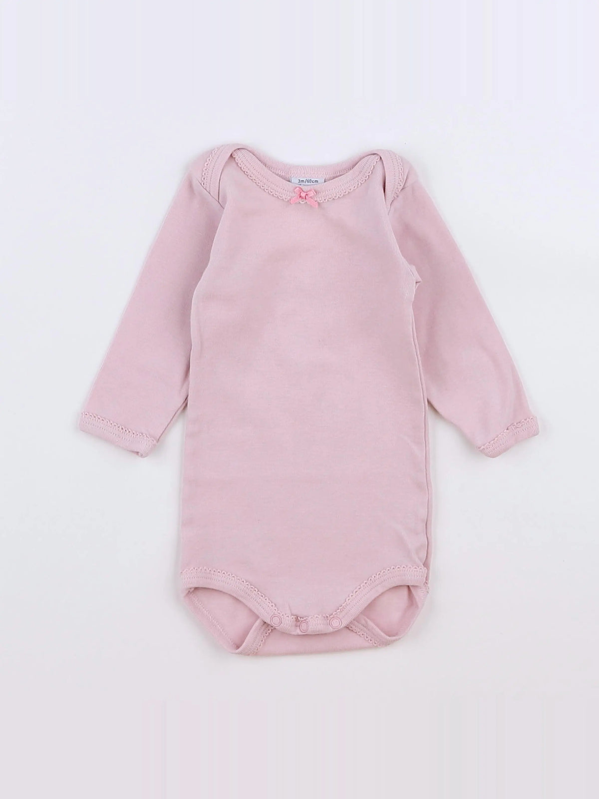 Petit Bateau - body rose - 3 mois