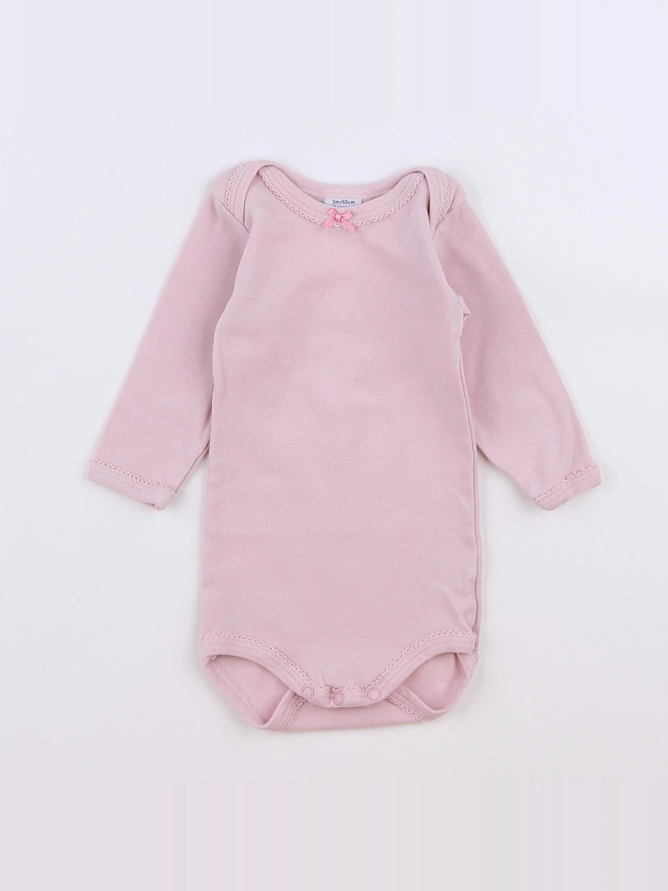 Petit Bateau - body rose - 3 mois