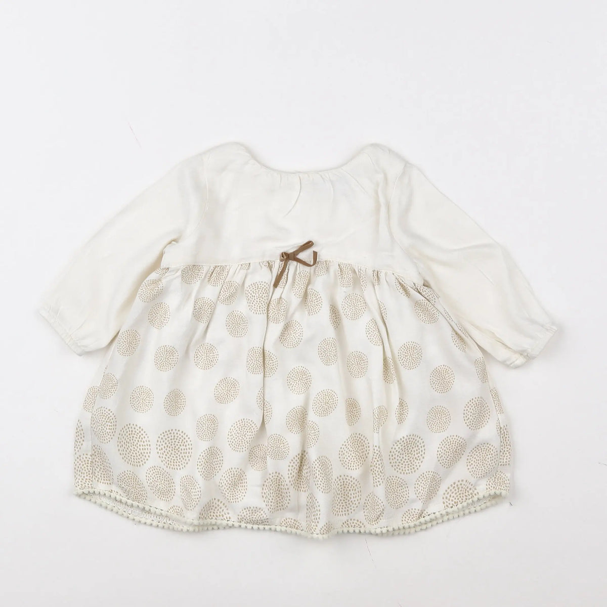 Vertbaudet - robe beige - 3 mois