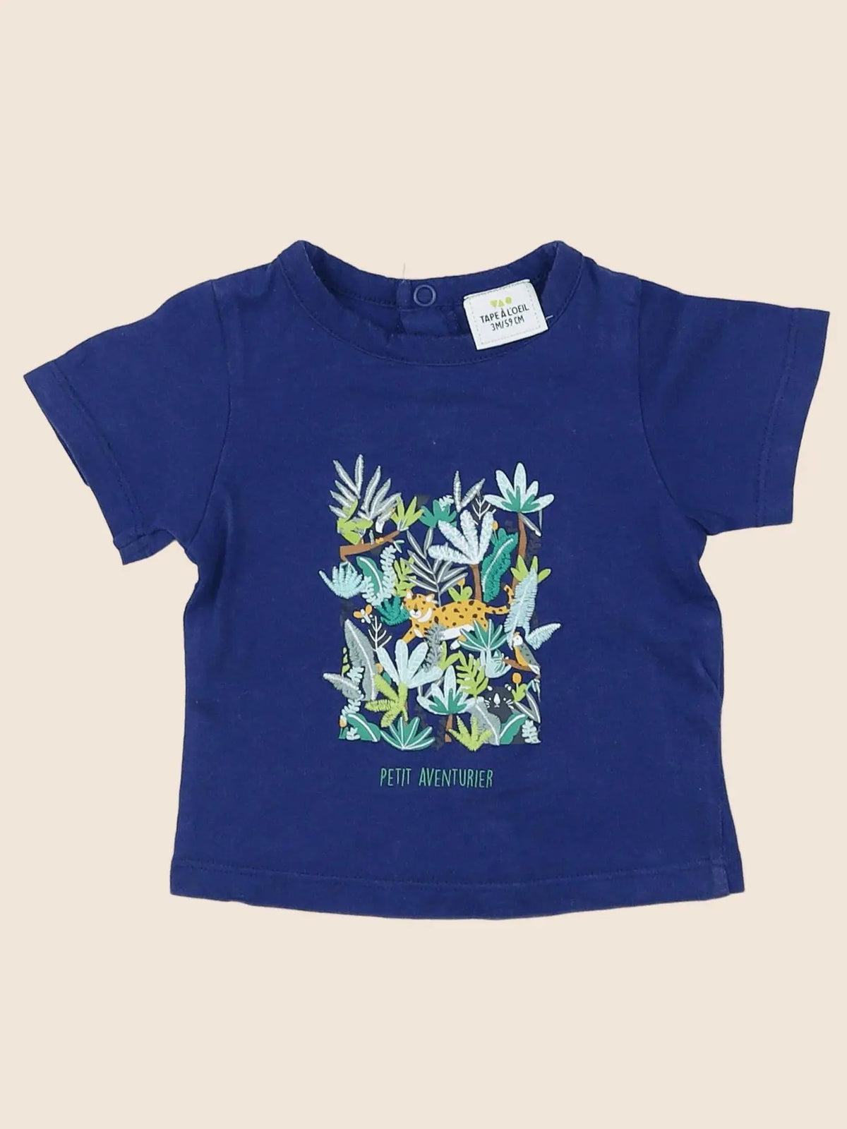 Tape à l'oeil - tee-shirt bleu - 3 mois