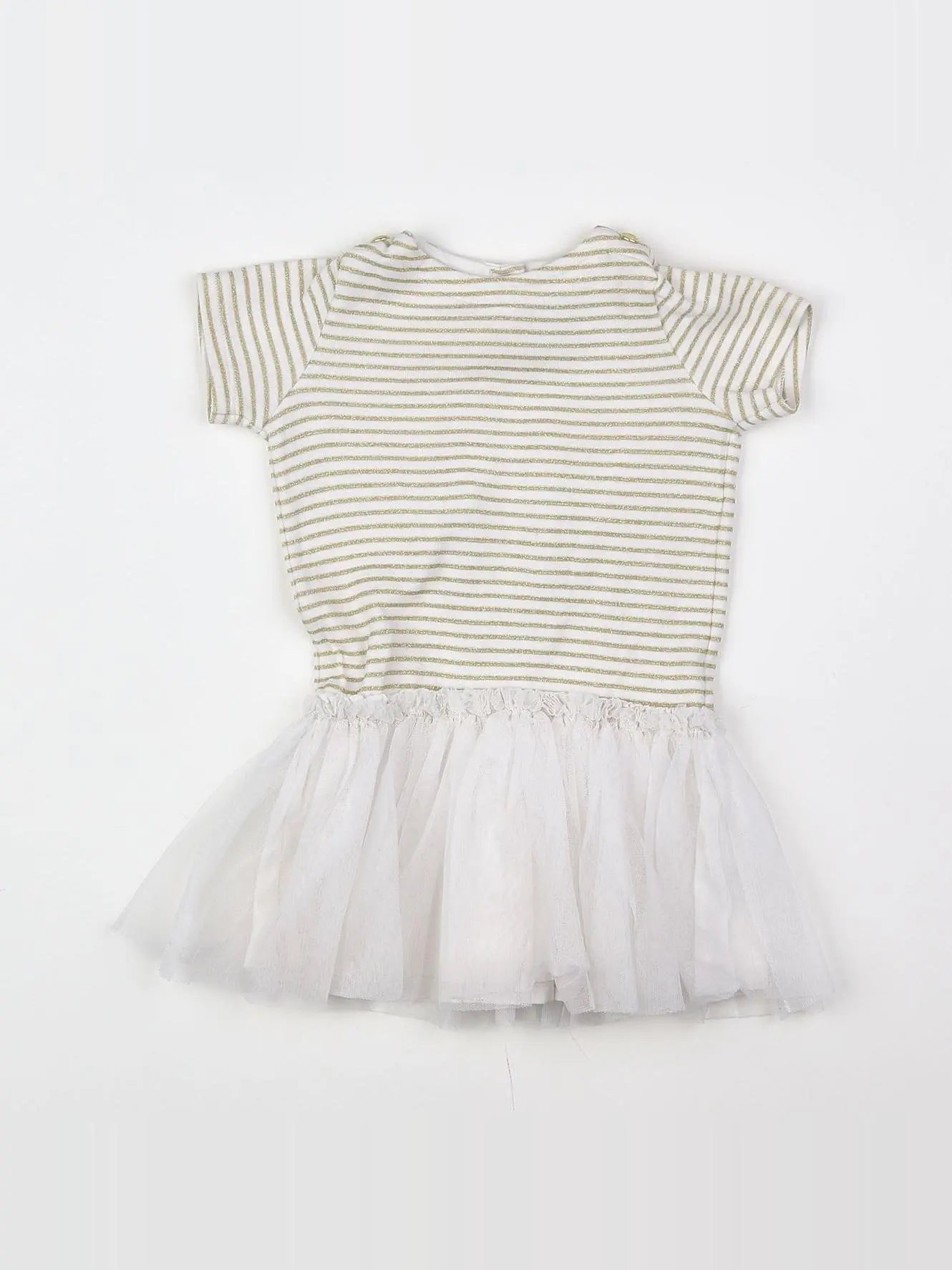 Petit Bateau - robe beige, or - 12 mois