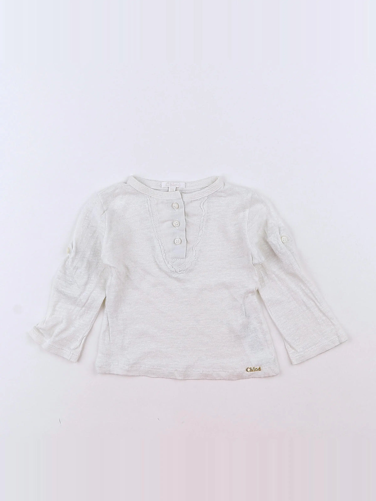 Chloé - tee-shirt beige - 9 mois