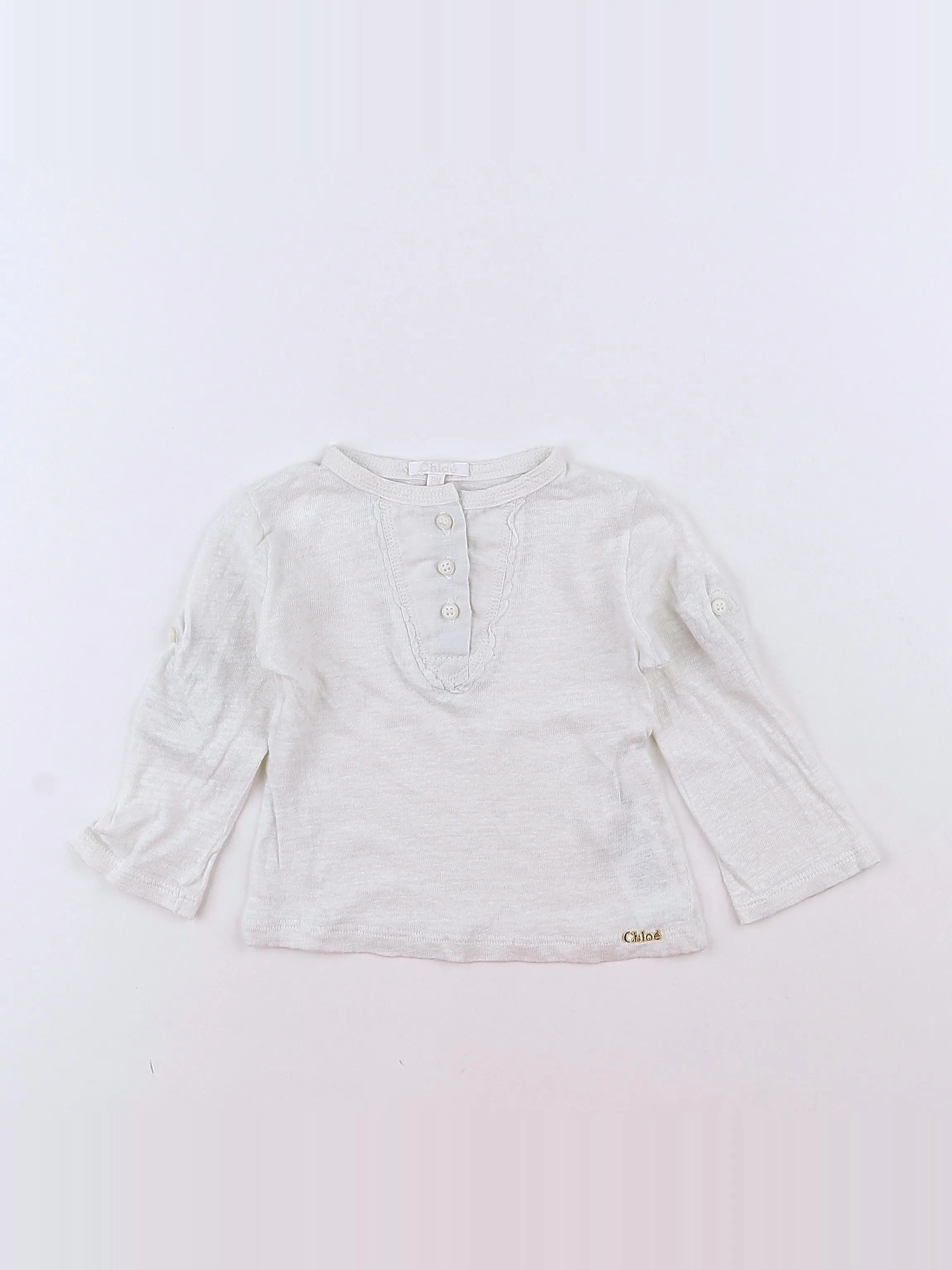 Chloé - tee-shirt beige - 9 mois