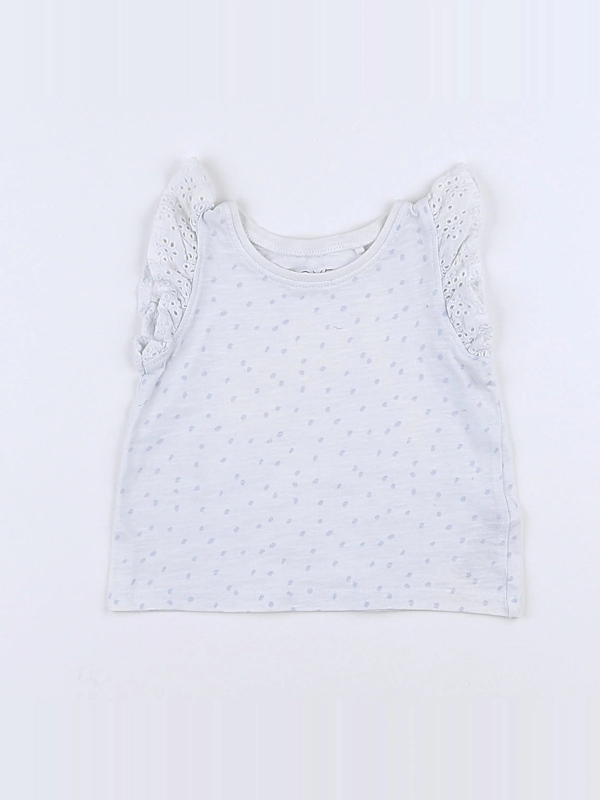 Next - débardeur blanc, bleu - 3/6 mois