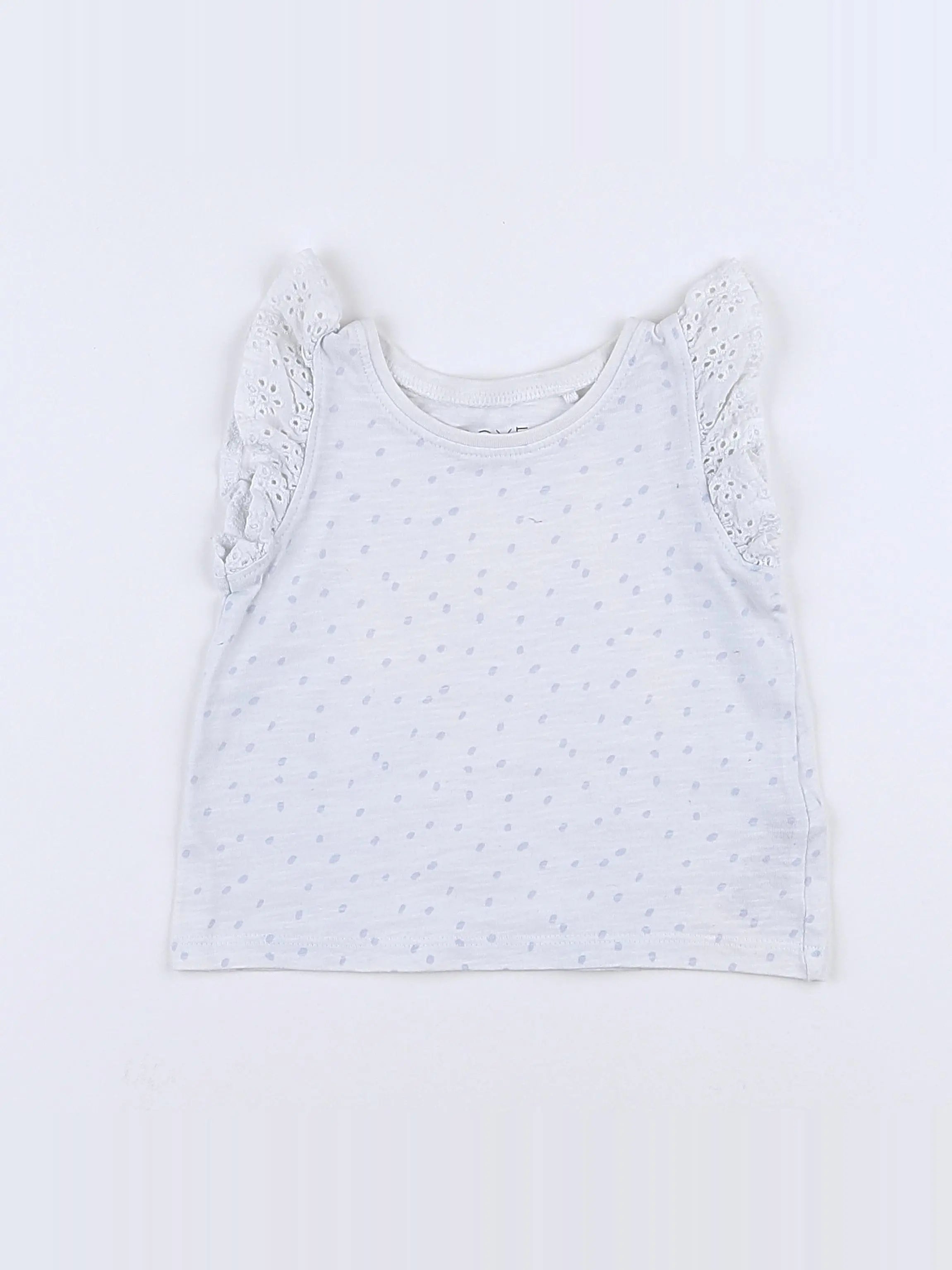 Next - débardeur blanc, bleu - 3/6 mois