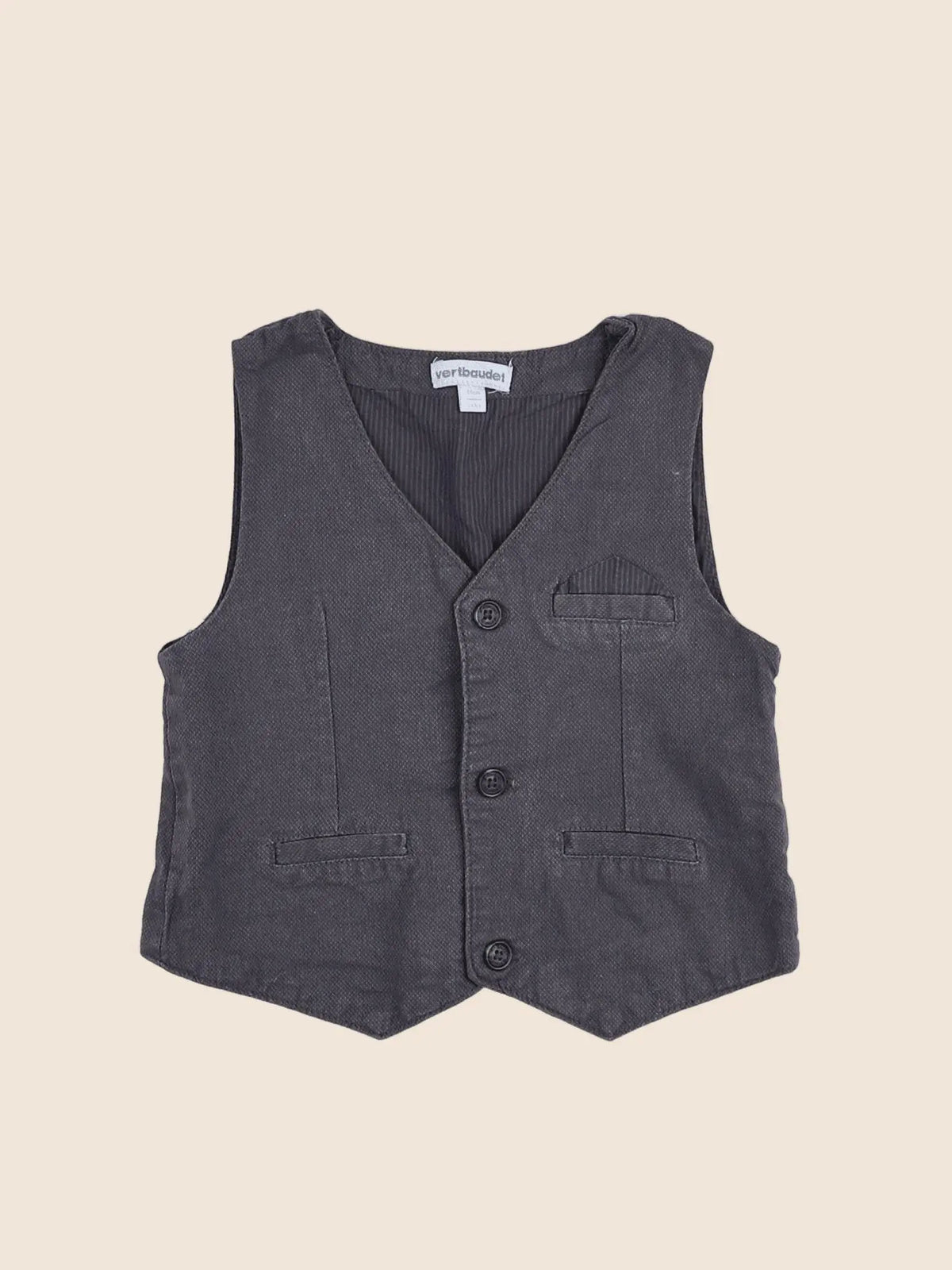Vertbaudet - gilet gris - 2 ans