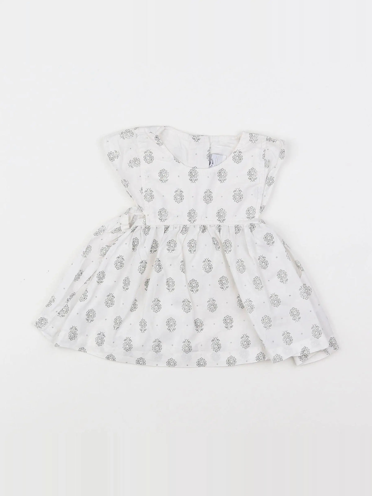 Petit Bateau - blouse blanc, noir - 6 mois
