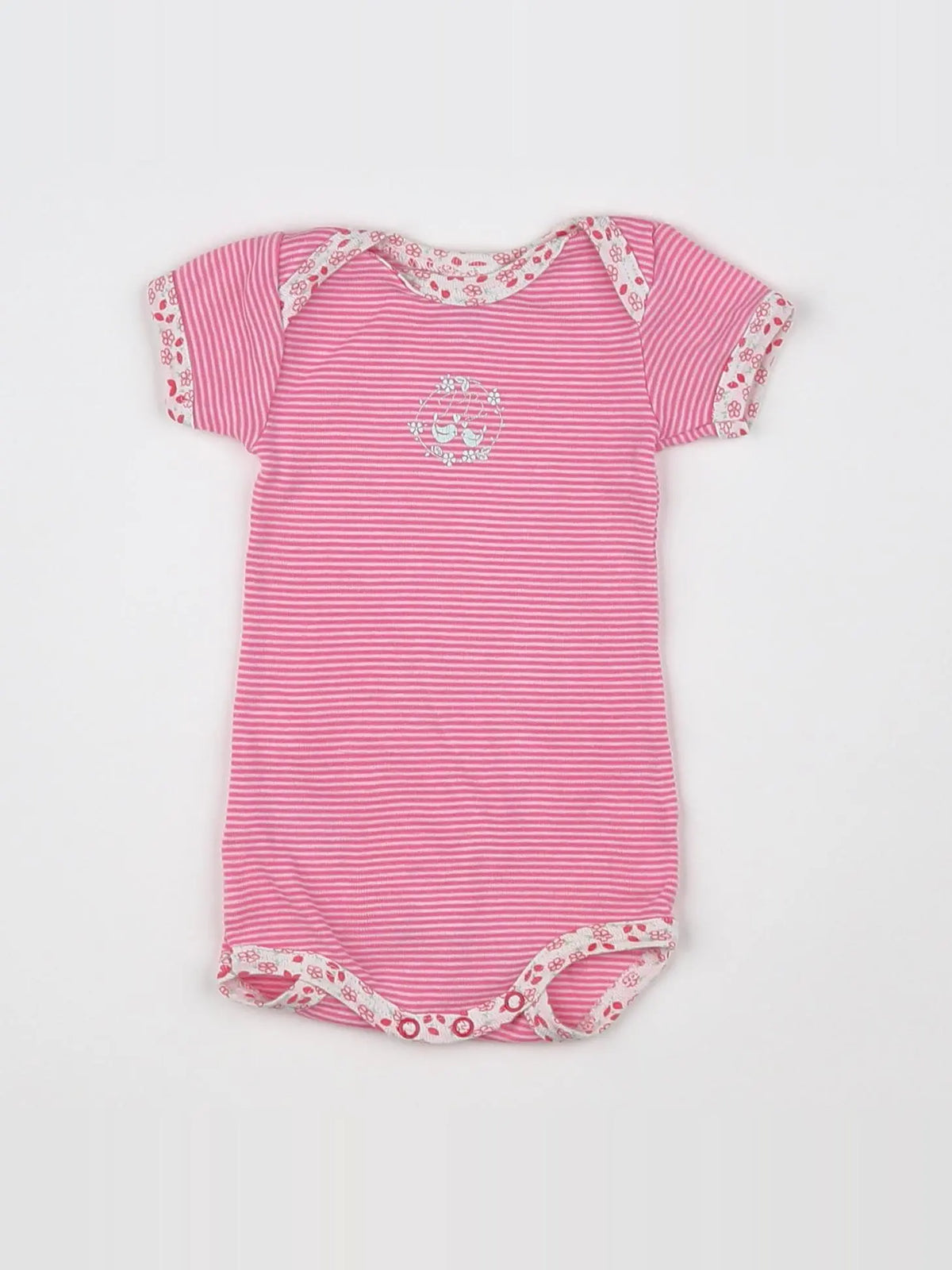 Petit Bateau - body rose - 3 mois