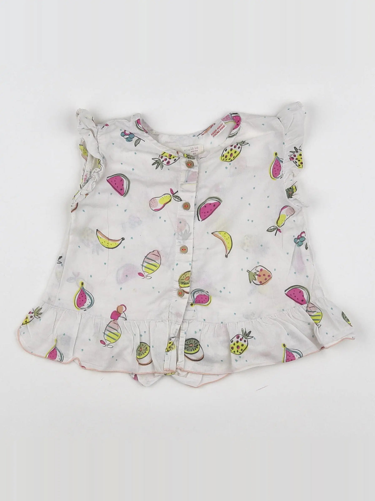 Zara - blouse blanc - 12/18 mois