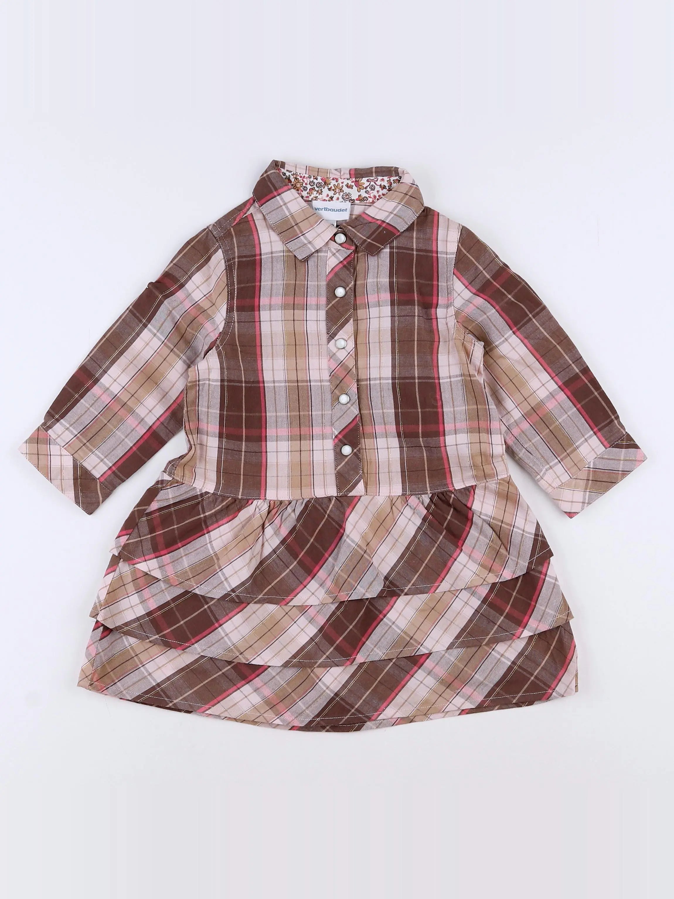 Vertbaudet - robe multicolore - 18 mois