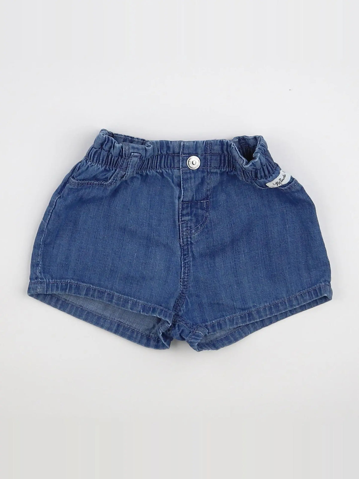 H&M - short bleu - 6 mois