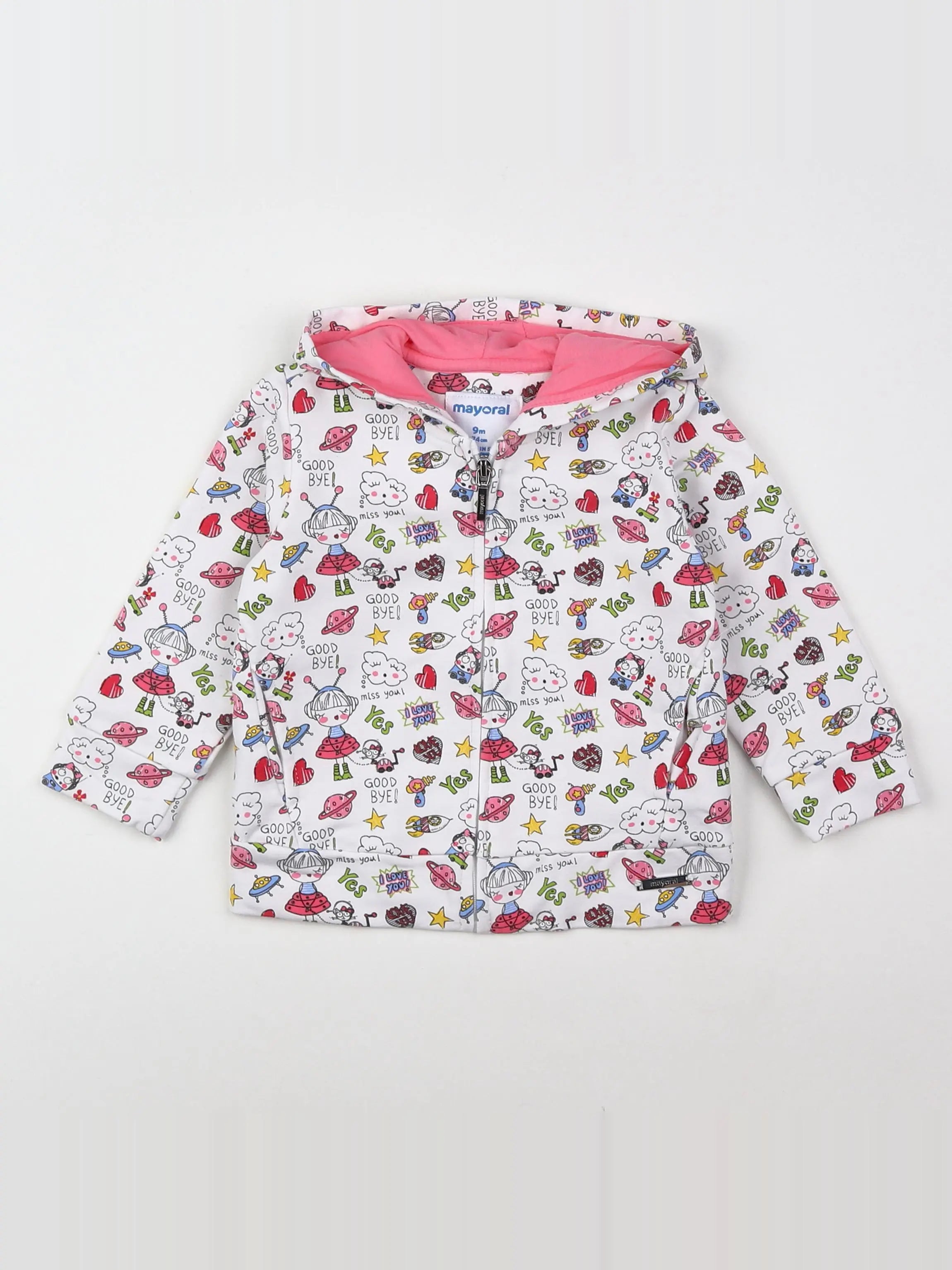 Mayoral - sweat rose - 9 mois