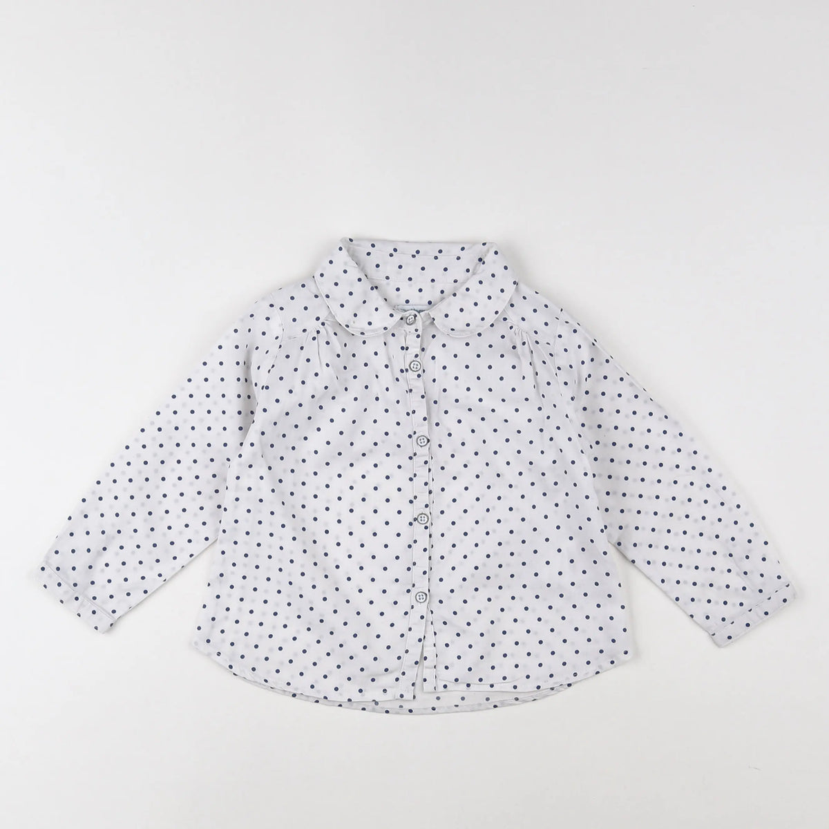 Vertbaudet - chemise blanc, bleu - 2 ans