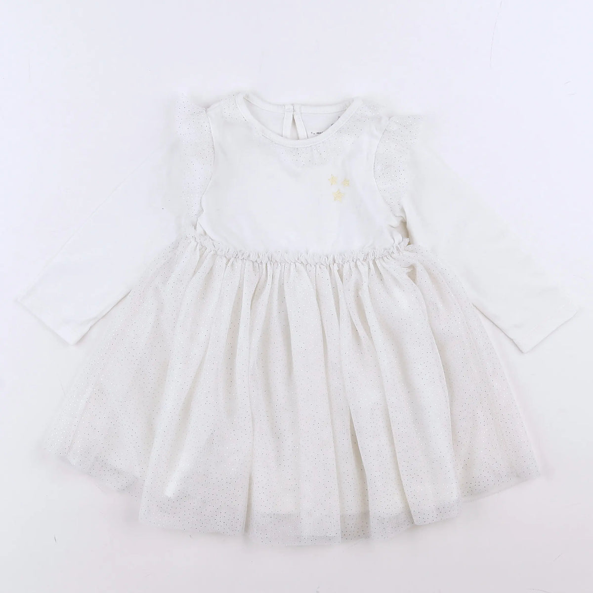 Vertbaudet - robe blanc - 12 mois