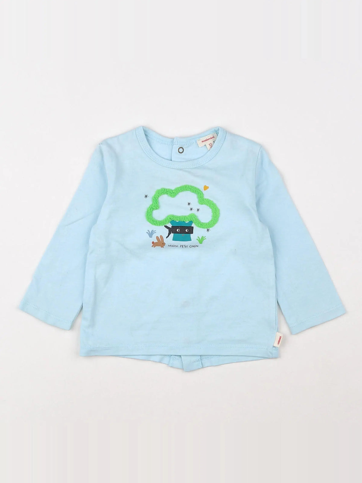 Catimini - tee-shirt bleu - 12 mois