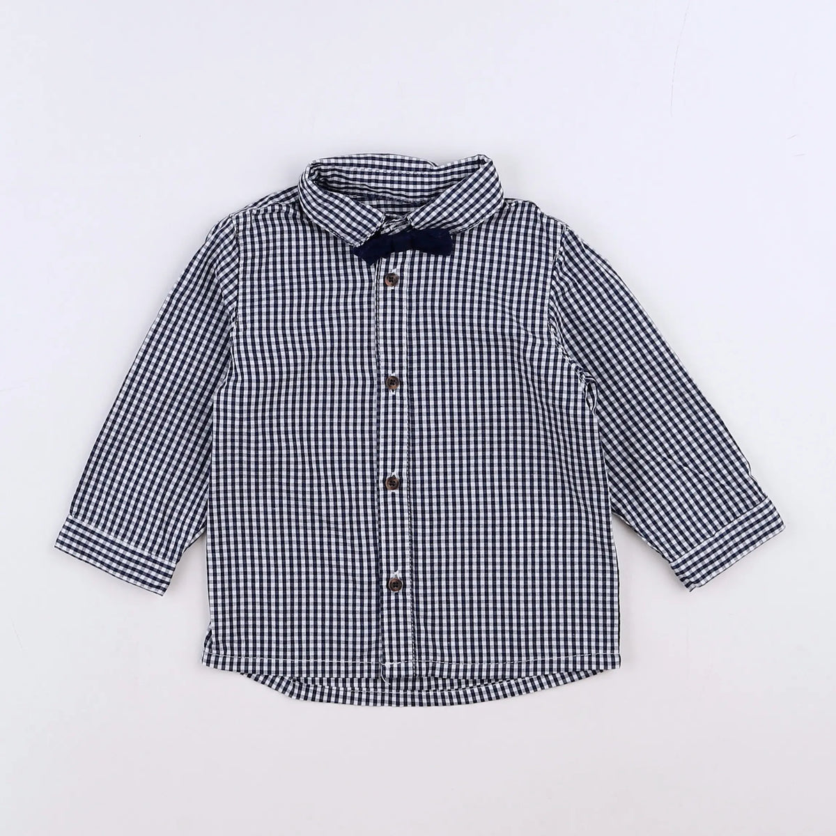 Vertbaudet - chemise blanc, bleu - 12 mois