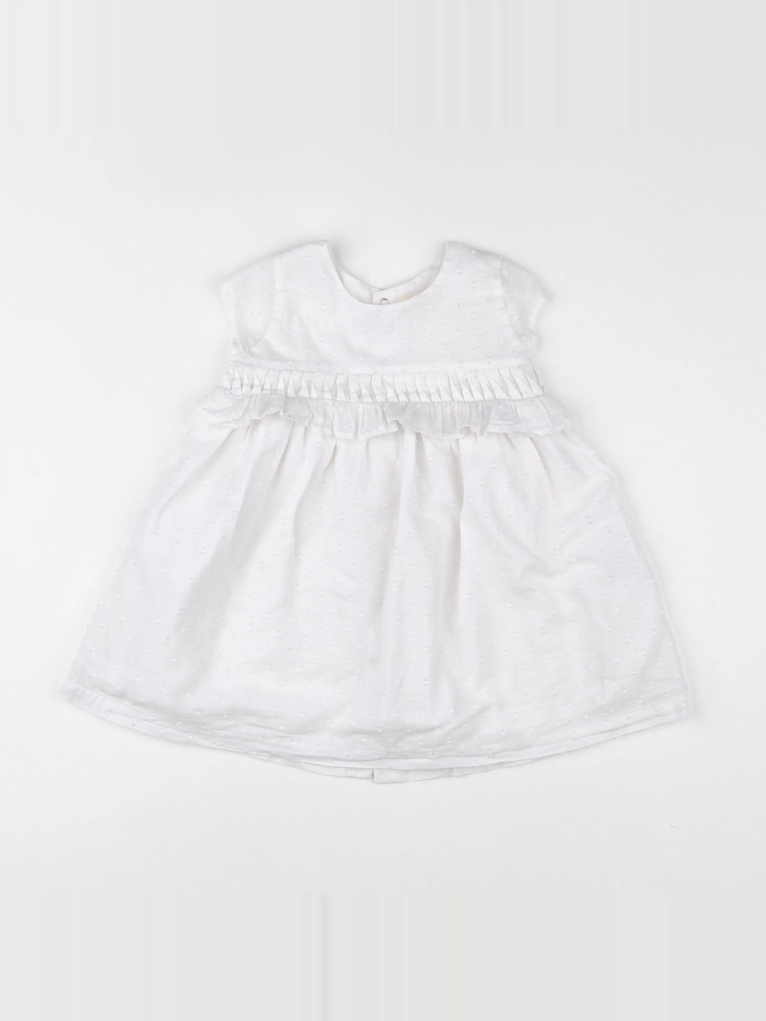 Catimini - robe blanc, argent - 2 ans