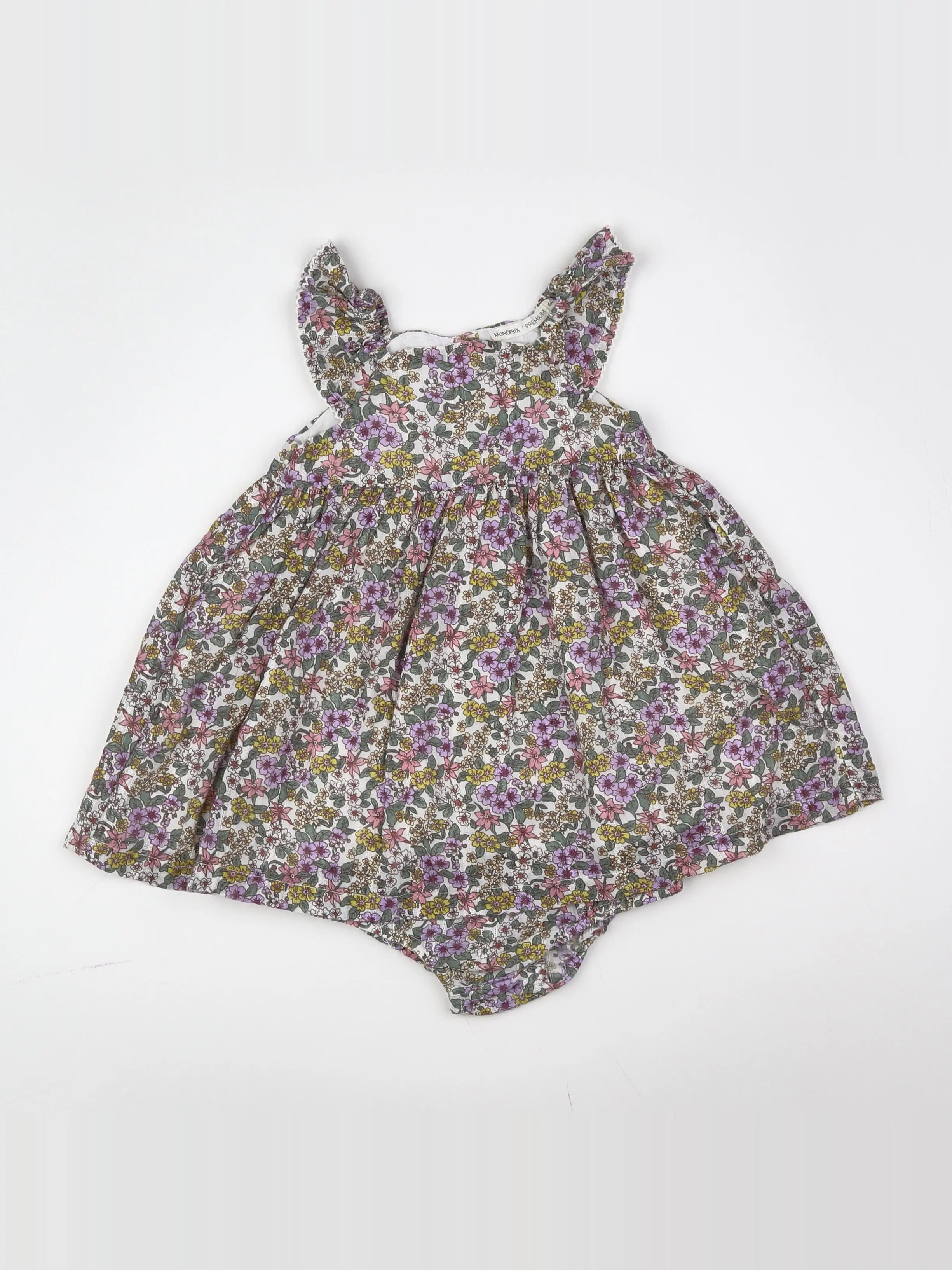 Monoprix - robe multicolore - 6 mois