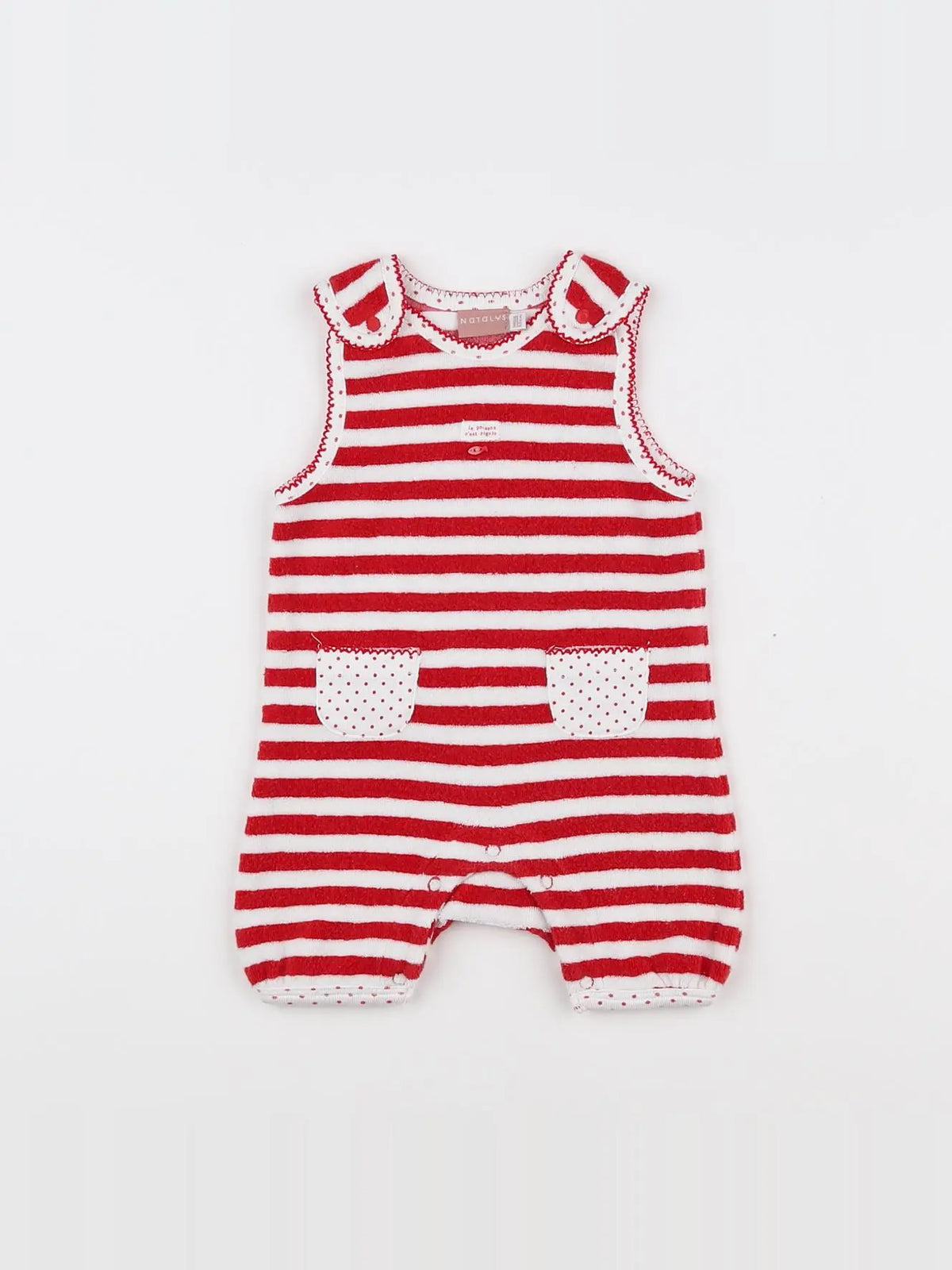 Natalys - combinaison blanc, rouge - 3 mois