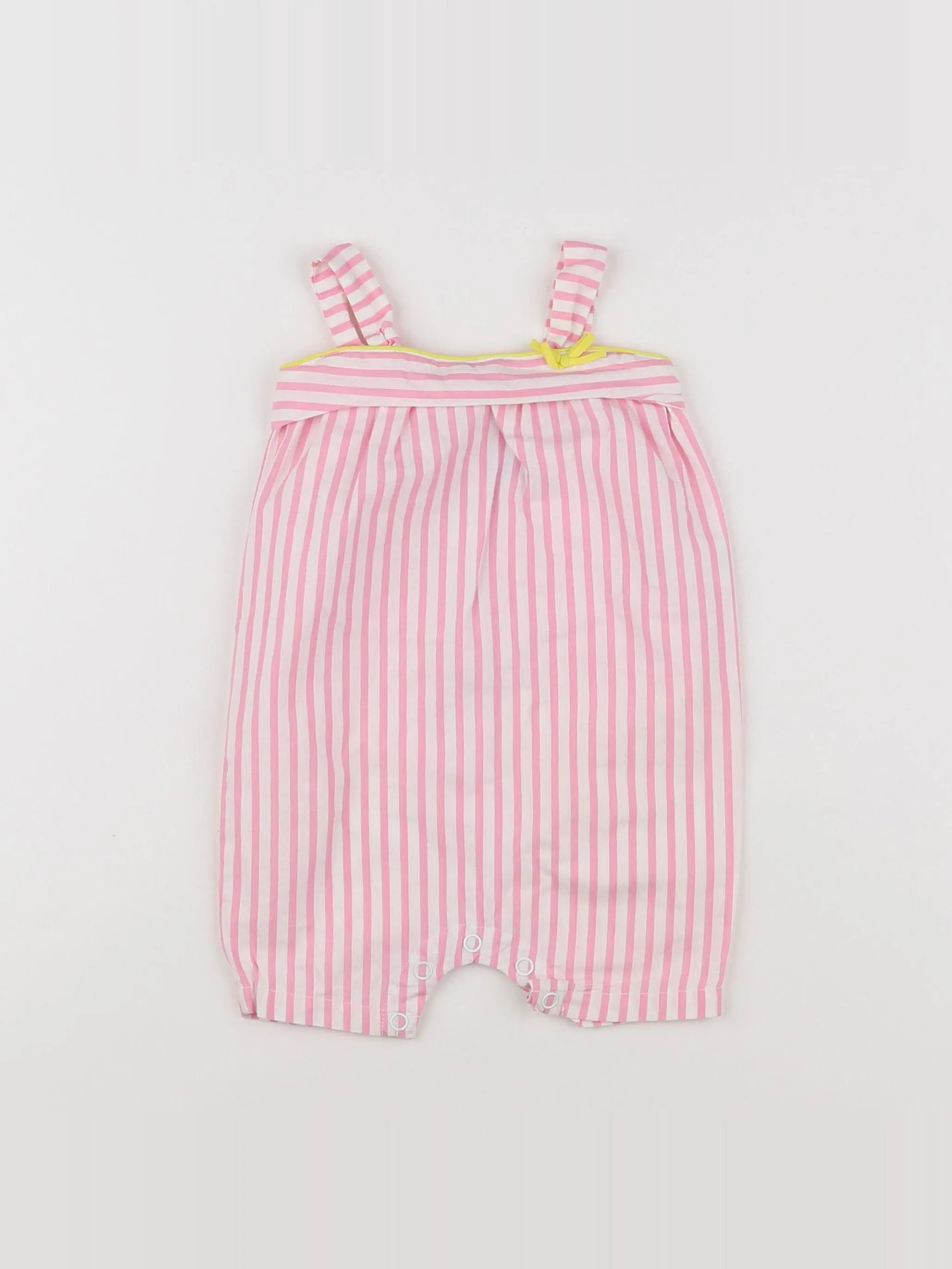 Petit Bateau - combinaison blanc, rose - 6 mois